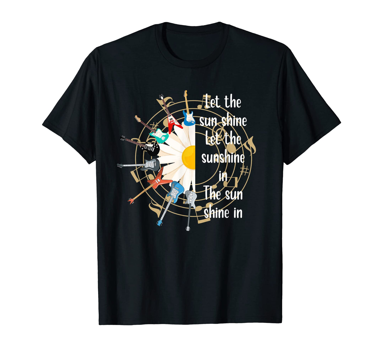 Groovy Hippie Trippy 60S Guitar Music Let T-Shirt - Graphic Print Unisex - T-Shirt, Sweatshirt, Hoodie