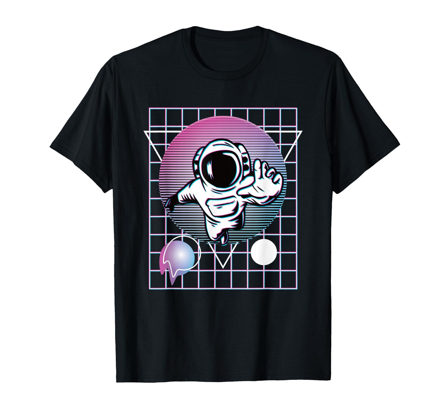 Astronaut Space Explorer Synthwave T-Shirt - Graphic Print for Adults - T-Shirt, Sweatshirt, Hoodie