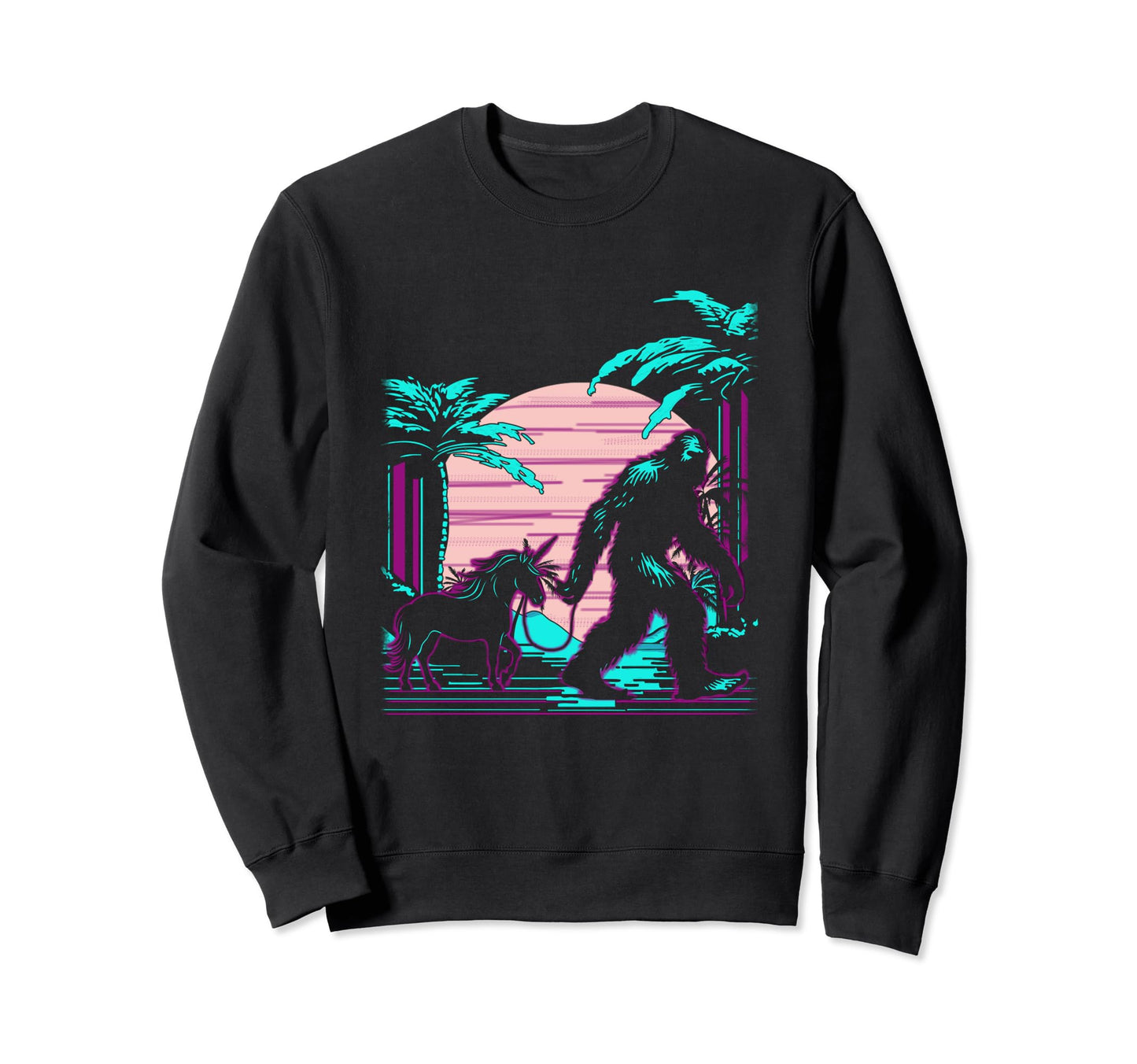 Bigfoot Vaporwave Aesthetic 90S Sweatshirt - Trendy Graphic for Adults - T-Shirt, Sweatshirt, Hoodie