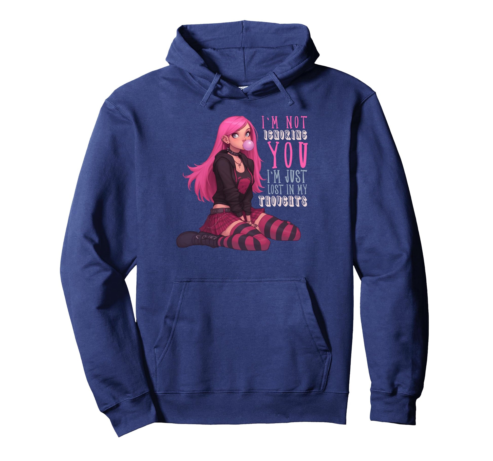Lost My Thoughts Aesthetic Anime E Grunge Hoodie - Unique Graphic Unisex - T-Shirt, Sweatshirt, Hoodie