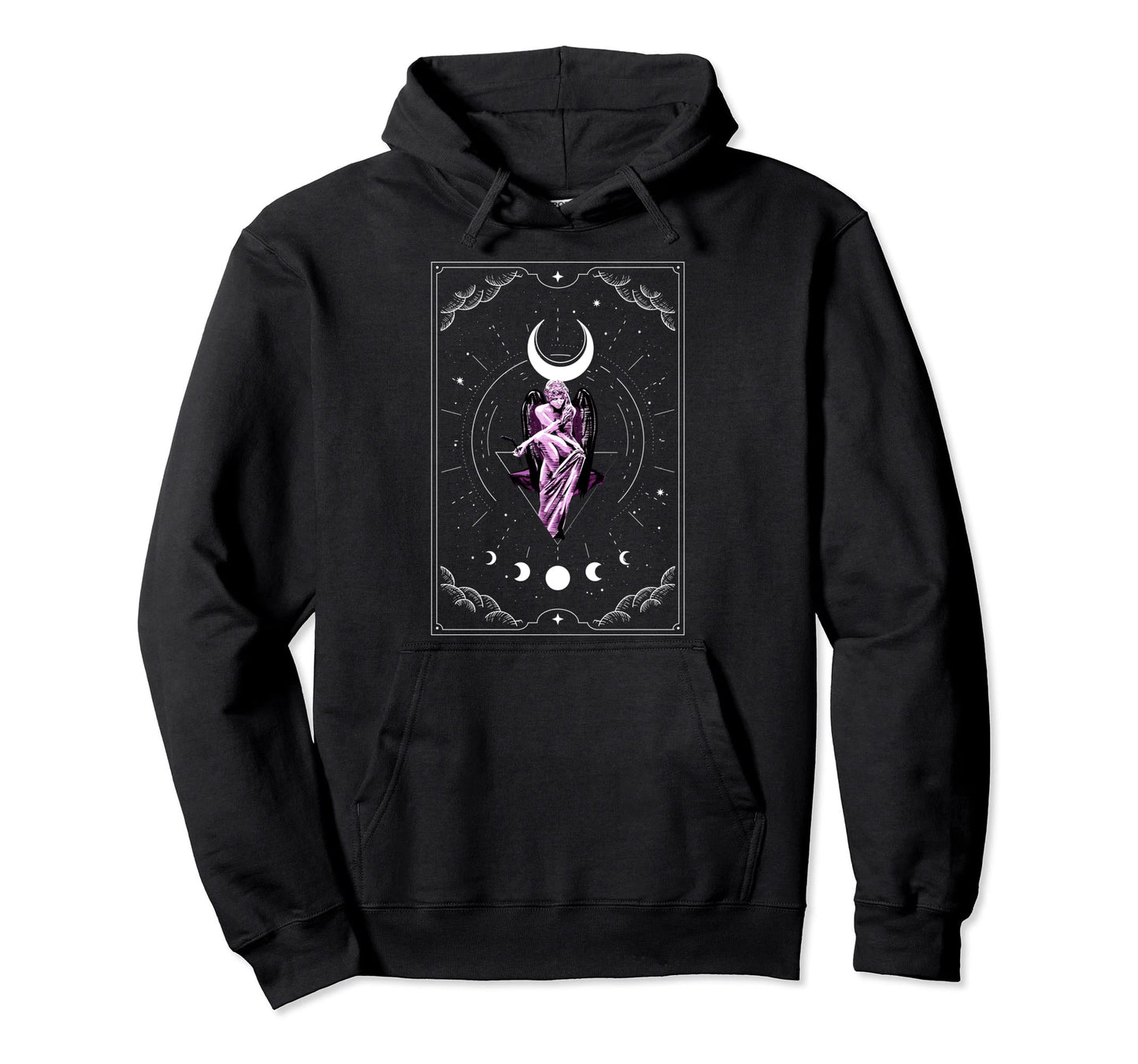 Aesthetic Angel Vaporwave Virgo Zodiac Hoodie - Casual Everyday Wear Unisex - T-Shirt, Sweatshirt, Hoodie