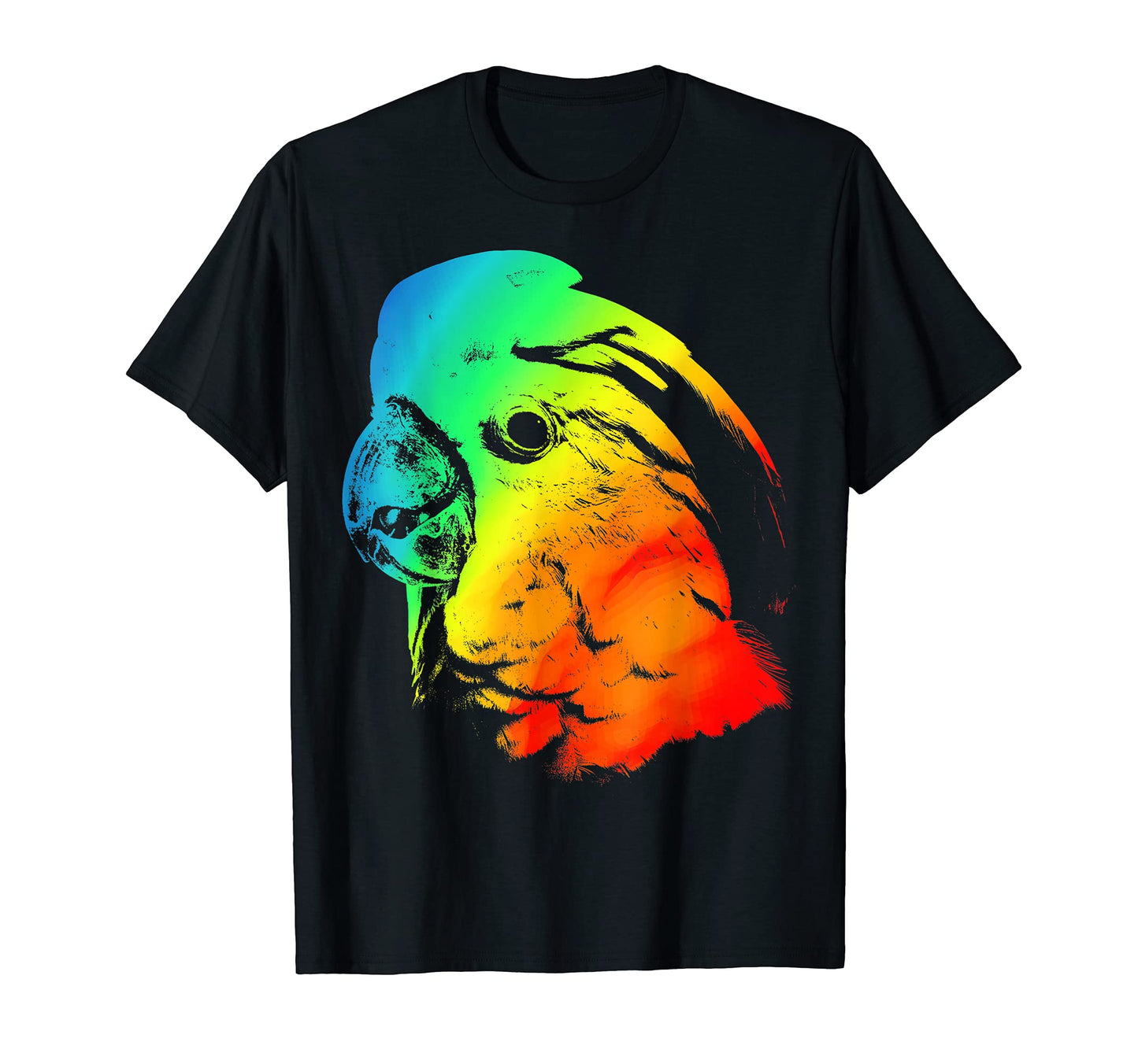 Moluccan Cockatoo Colorful Rainbow T-Shirt - Minimalist Print Men Women - T-Shirt, Sweatshirt, Hoodie