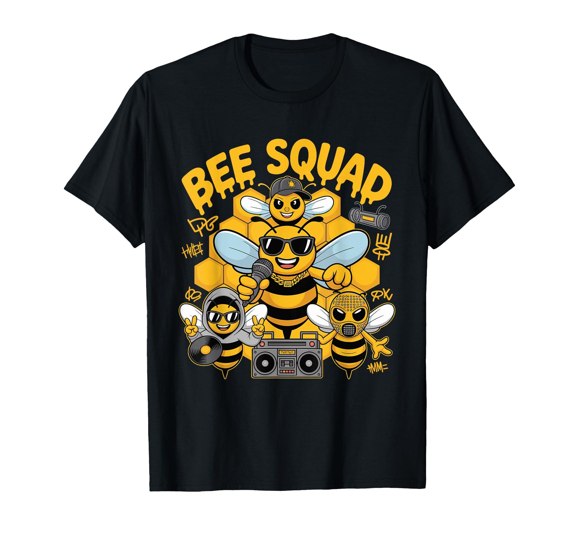 Bees Hip Hop Dance Crew Old School T-Shirt - Casual Everyday Wear Unisex - T-Shirt, Sweatshirt, Hoodie