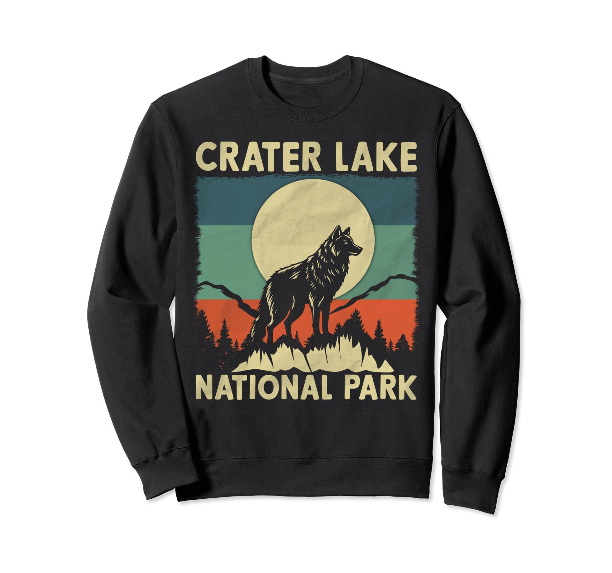 Wolf Crater Lake National Park Sweatshirt - Trendy Graphic for Adults - T-Shirt, Sweatshirt, Hoodie