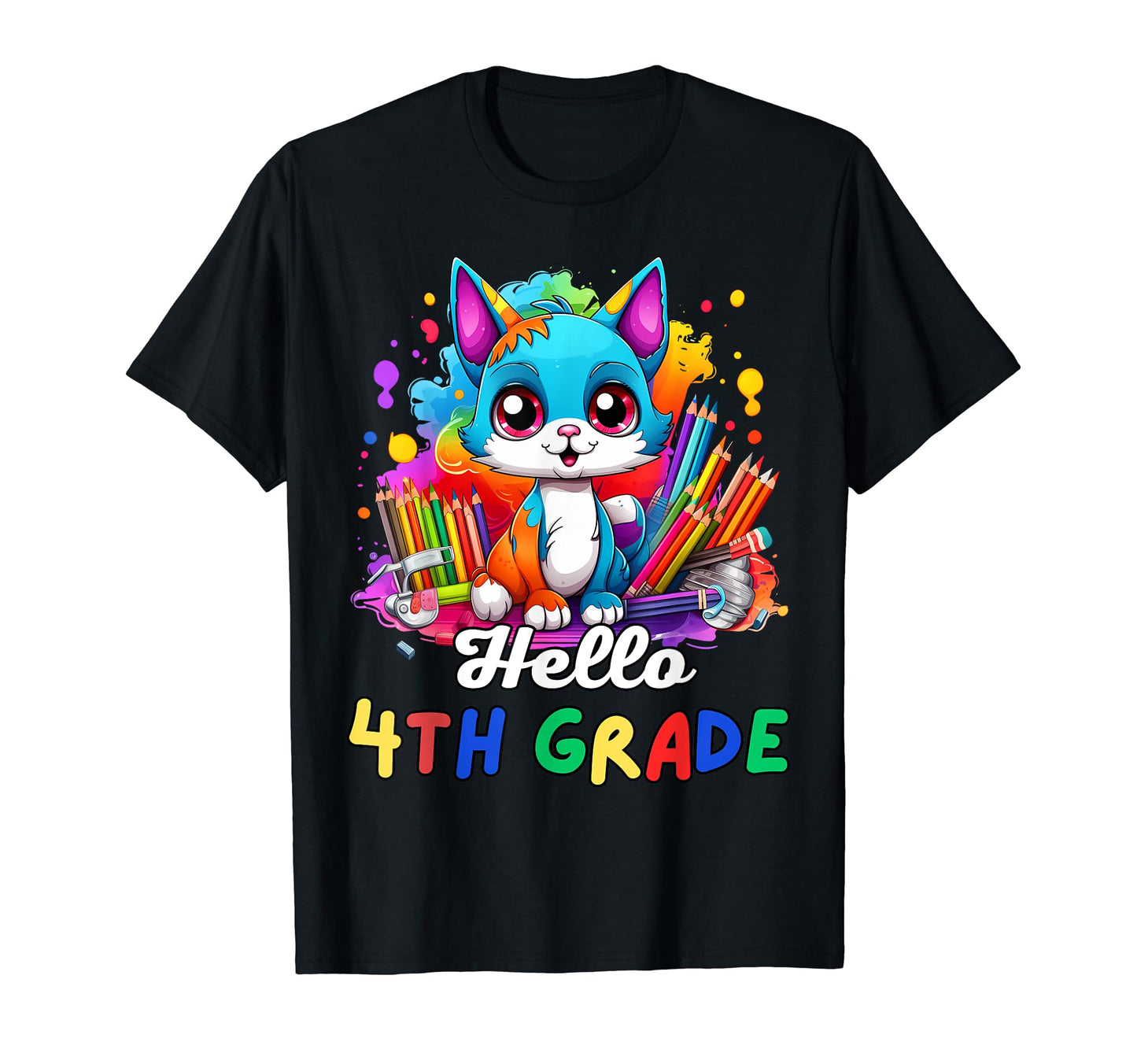 Hello 4Th Grade Back To School First Day T-Shirt - Novelty Apparel Unisex - T-Shirt, Sweatshirt, Hoodie