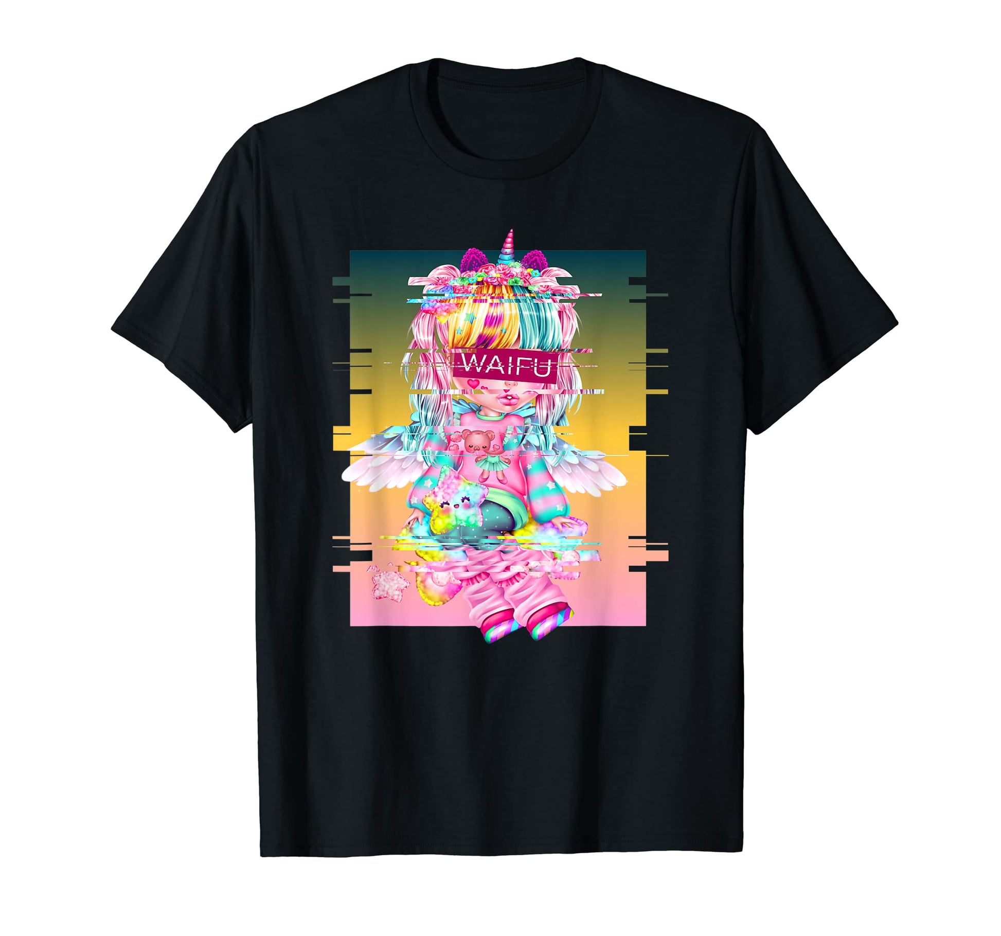 Waifu Anime Unicorn Japanese T-Shirt - Minimalist Print for Adults - T-Shirt, Sweatshirt, Hoodie