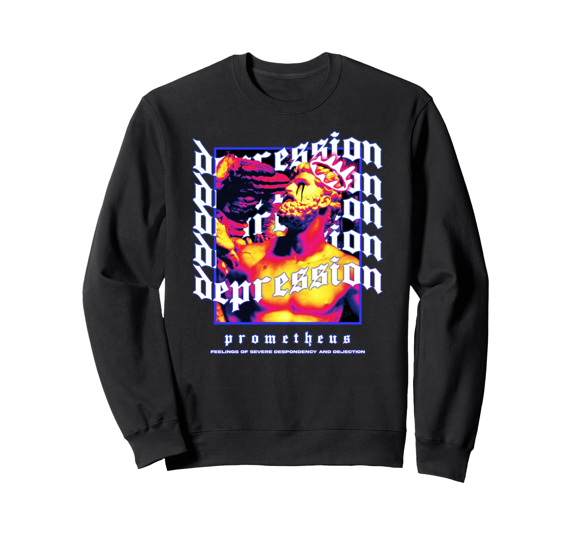 Prometheus Depression Greek Sweatshirt - Aesthetic Graphic for Adults - T-Shirt, Sweatshirt, Hoodie