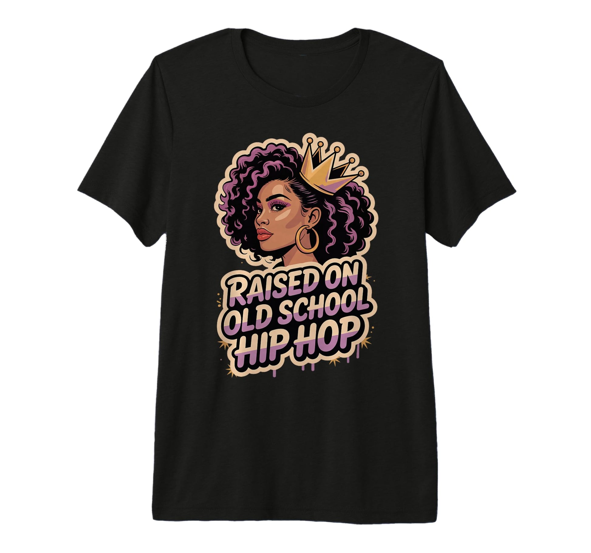 Raised Old School Hip Hop Tri Blend T-Shirt - Fun Novelty Design for Adults - T-Shirt, Sweatshirt, Hoodie