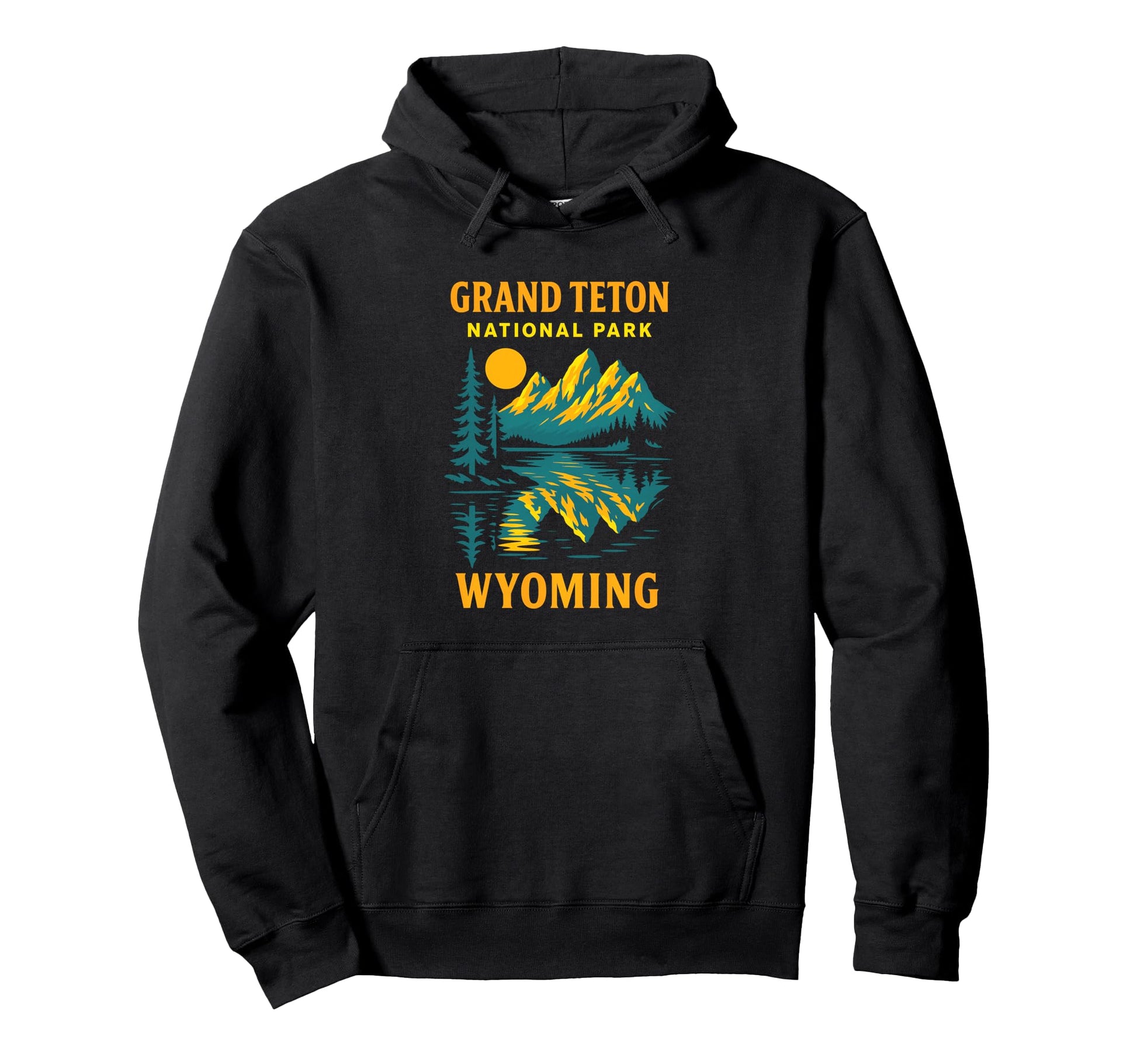 Grand Teton National Park Wyoming Hike 70S Hoodie - Trendy Graphic Unisex - T-Shirt, Sweatshirt, Hoodie