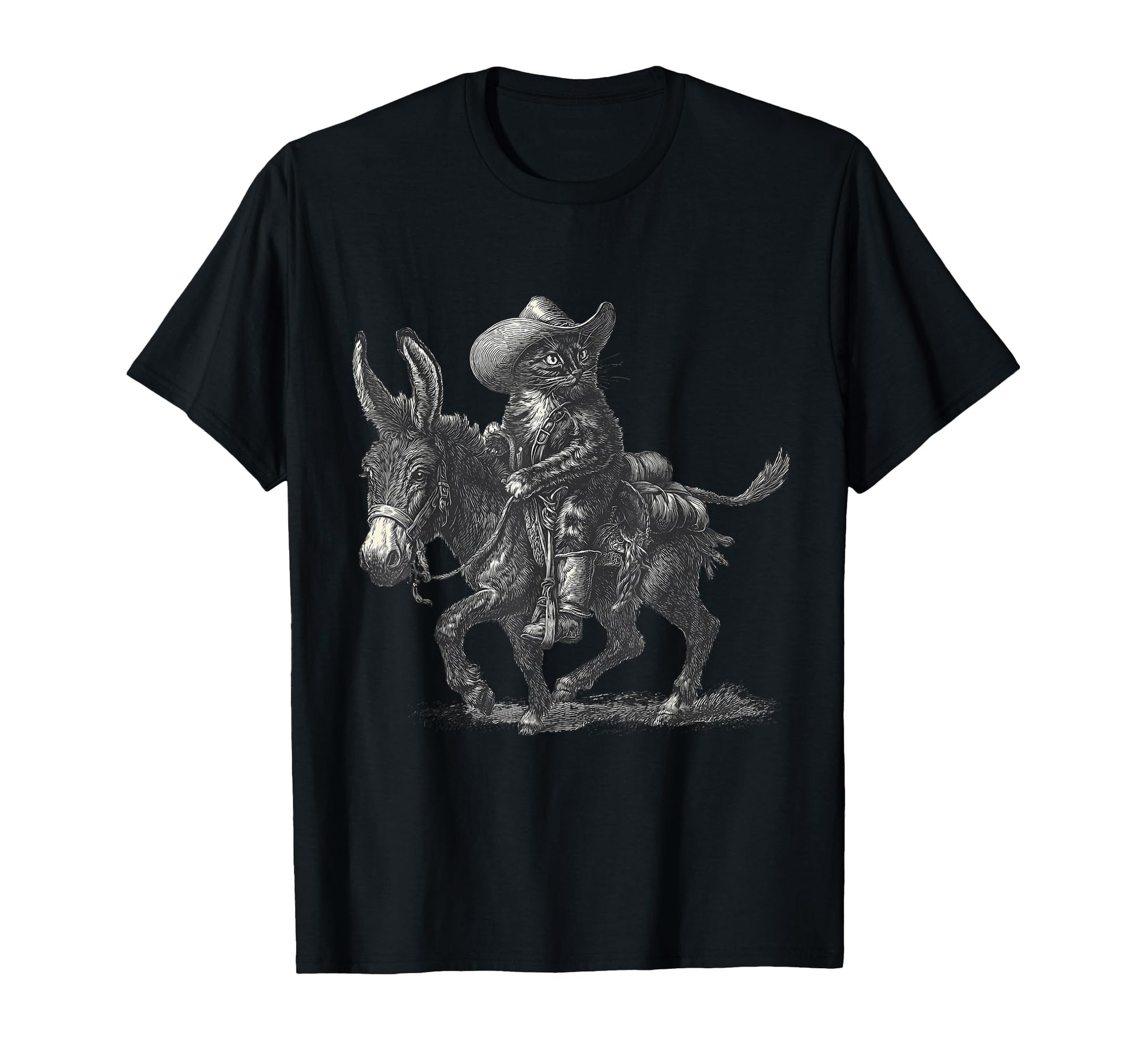 Western Country Cowgirl Funny Cowboy Cat T-Shirt - Trendy Graphic Men Women - T-Shirt, Sweatshirt, Hoodie