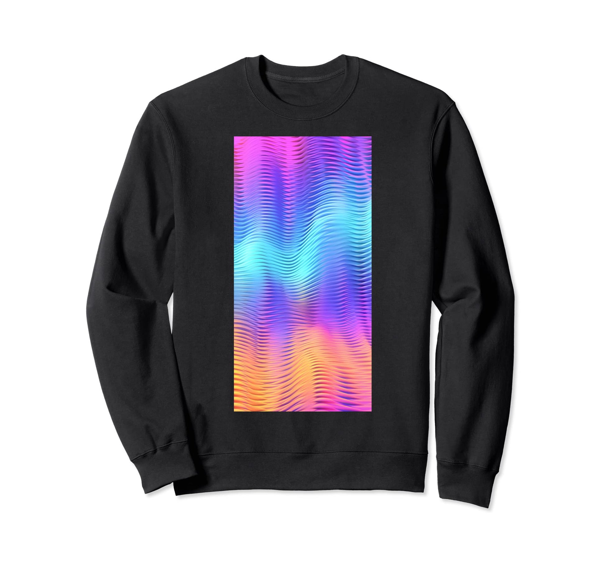 Vaporwave Rainbow Abstract Art Sweatshirt - Aesthetic Graphic Unisex - T-Shirt, Sweatshirt, Hoodie