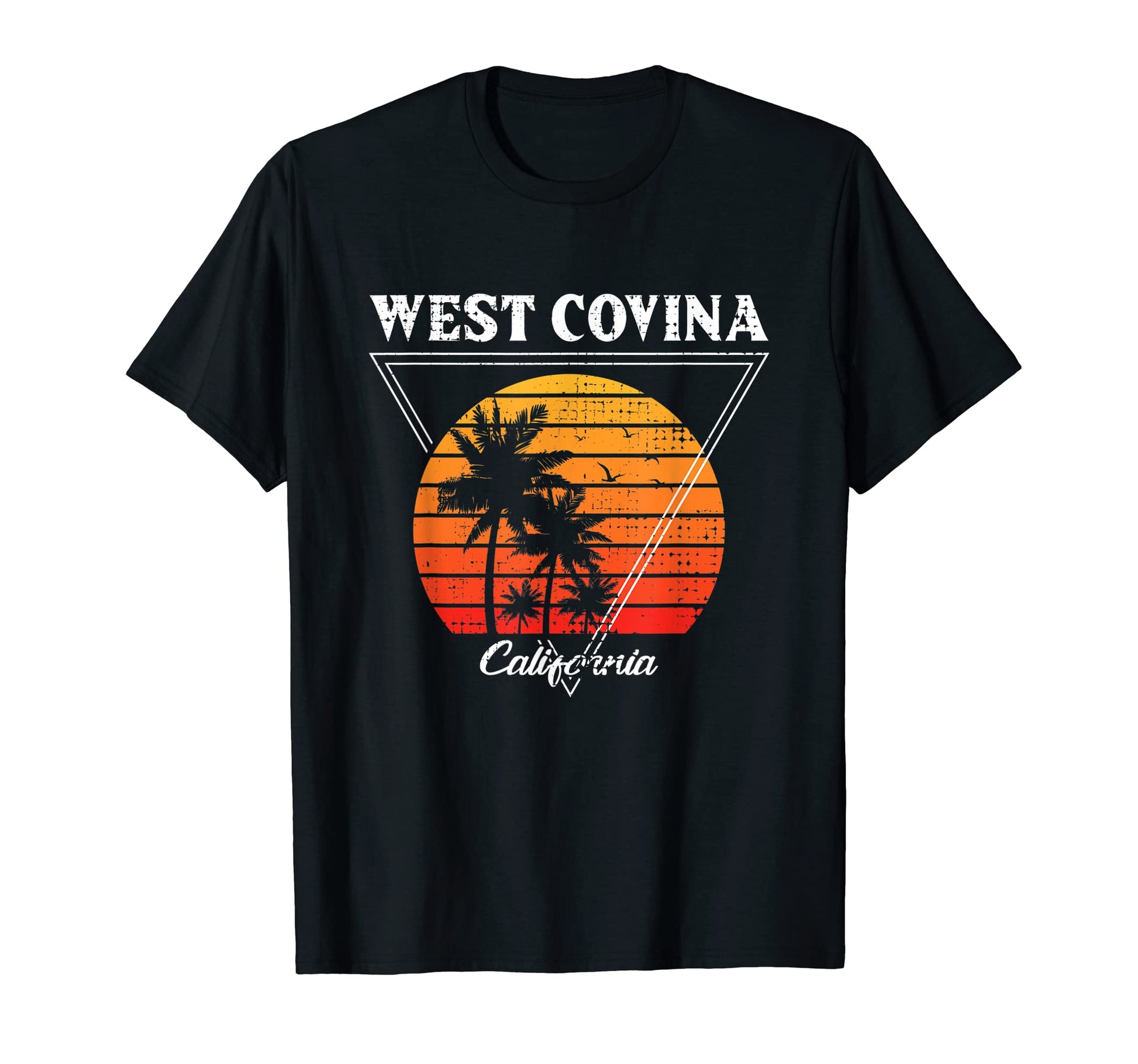 West Covina California Palm Trees Ca T-Shirt - Trendy Graphic for Adults - T-Shirt, Sweatshirt, Hoodie