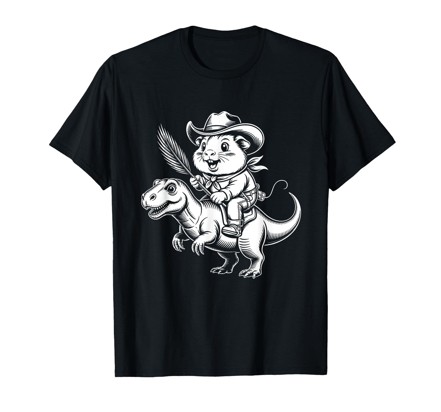 Guinea Pig Cowboy Dinosaur Accessoires T-Shirt - Trendy Graphic for Adults - T-Shirt, Sweatshirt, Hoodie