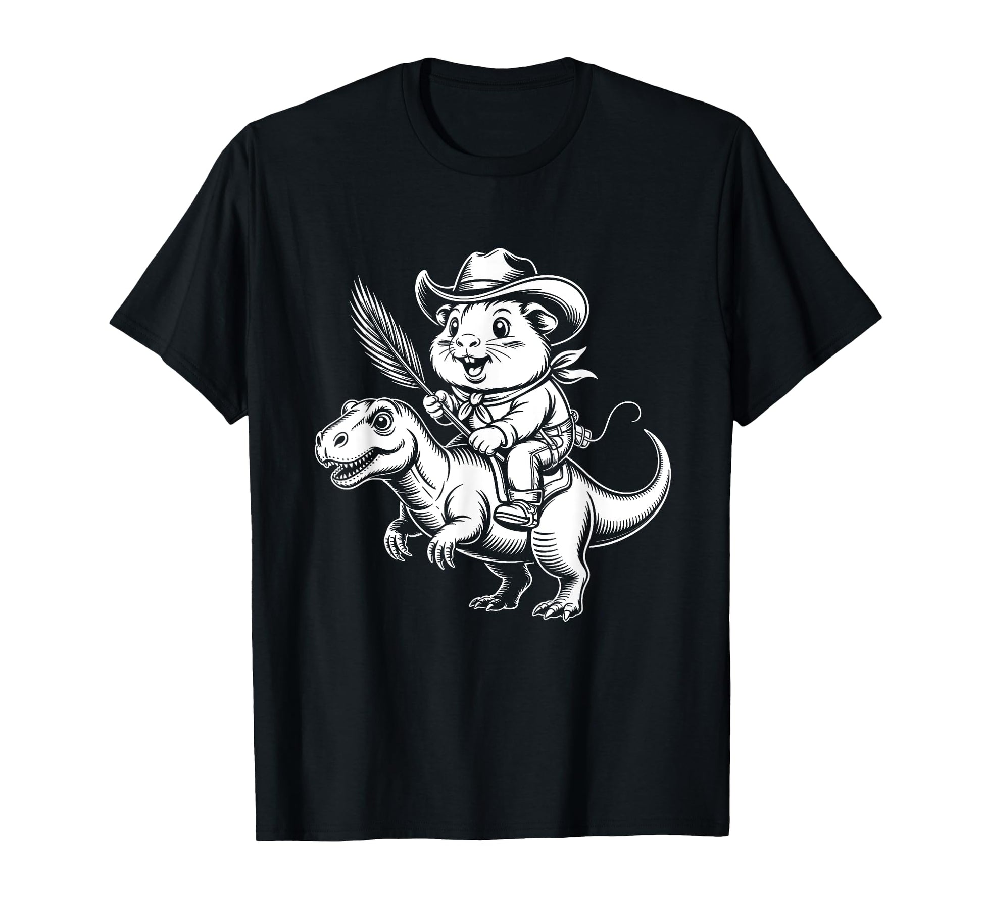 Guinea Pig Cowboy Dinosaur Accessoires T-Shirt - Trendy Graphic for Adults - T-Shirt, Sweatshirt, Hoodie