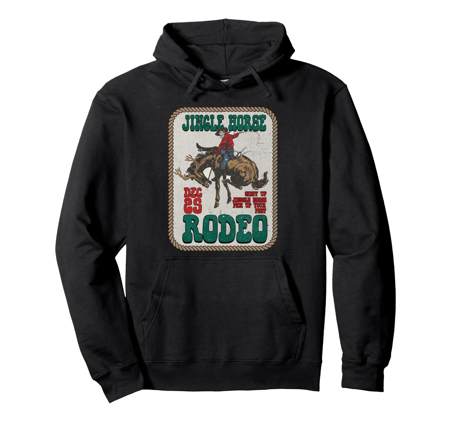 Groovy Jingle Horse Rodeo Western Cowboy Hoodie - Graphic Print Unisex - T-Shirt, Sweatshirt, Hoodie