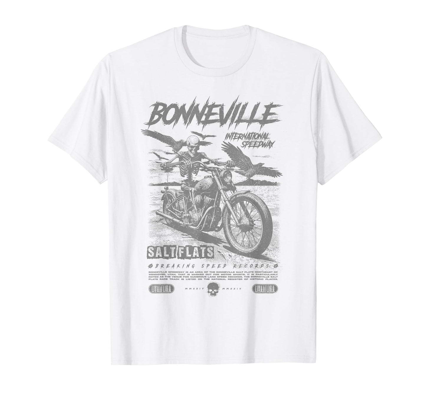 Bonneville Salt Flats Motorcycle Racing T-Shirt - Aesthetic Graphic Unisex - T-Shirt, Sweatshirt, Hoodie