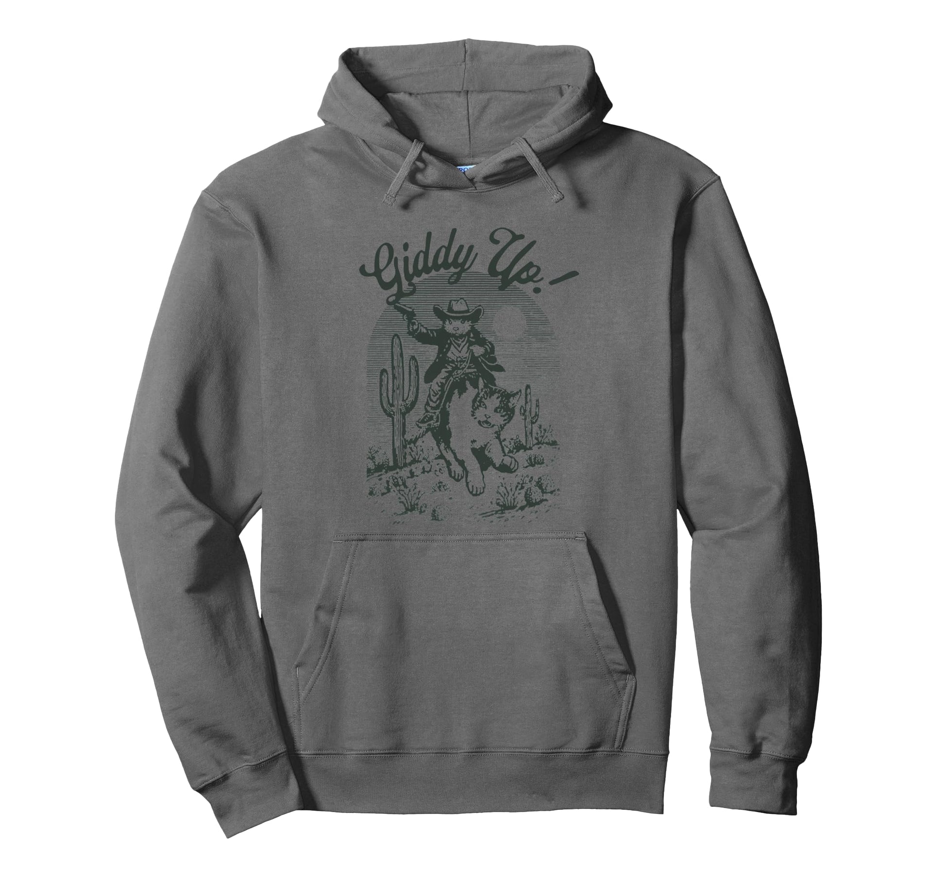 Cowboy Mouse Riding Cat Western Rodeo Hoodie - Trendy Graphic Men Women - T-Shirt, Sweatshirt, Hoodie