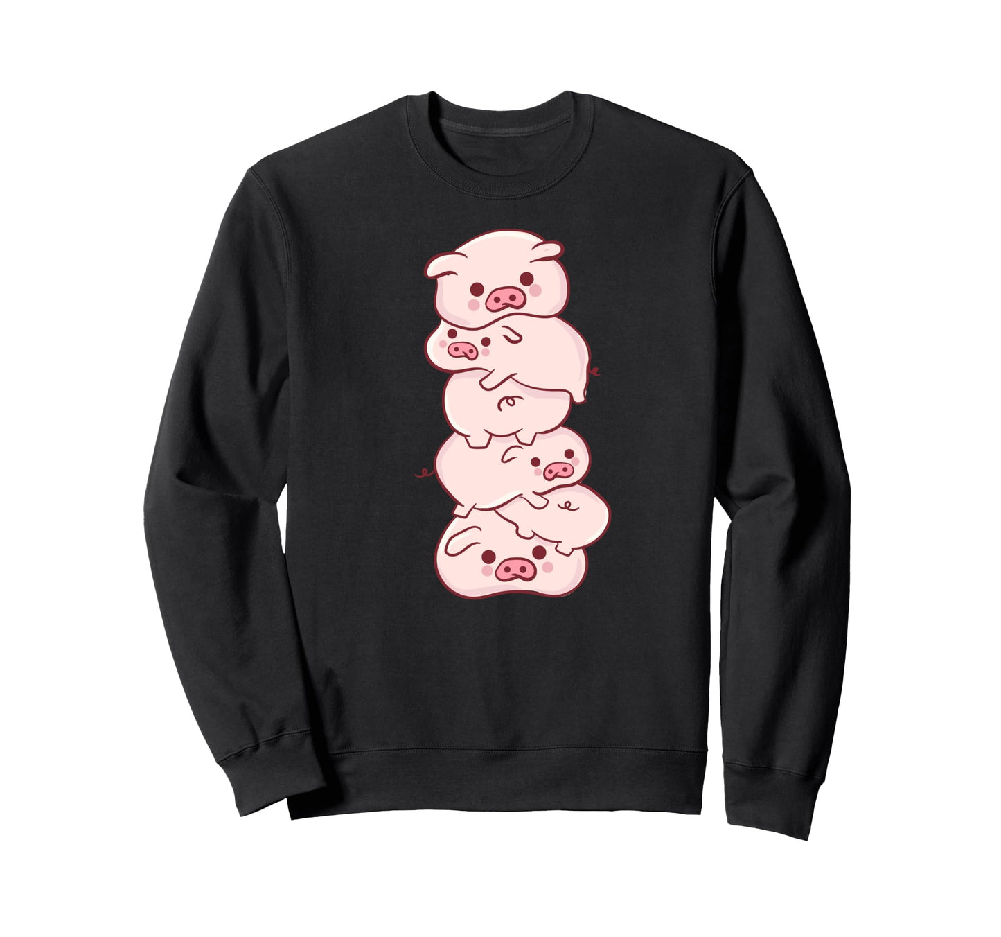 Kawaii Anime Pigs Pile Pig Sweatshirt - Novelty Apparel Men Women - T-Shirt, Sweatshirt, Hoodie