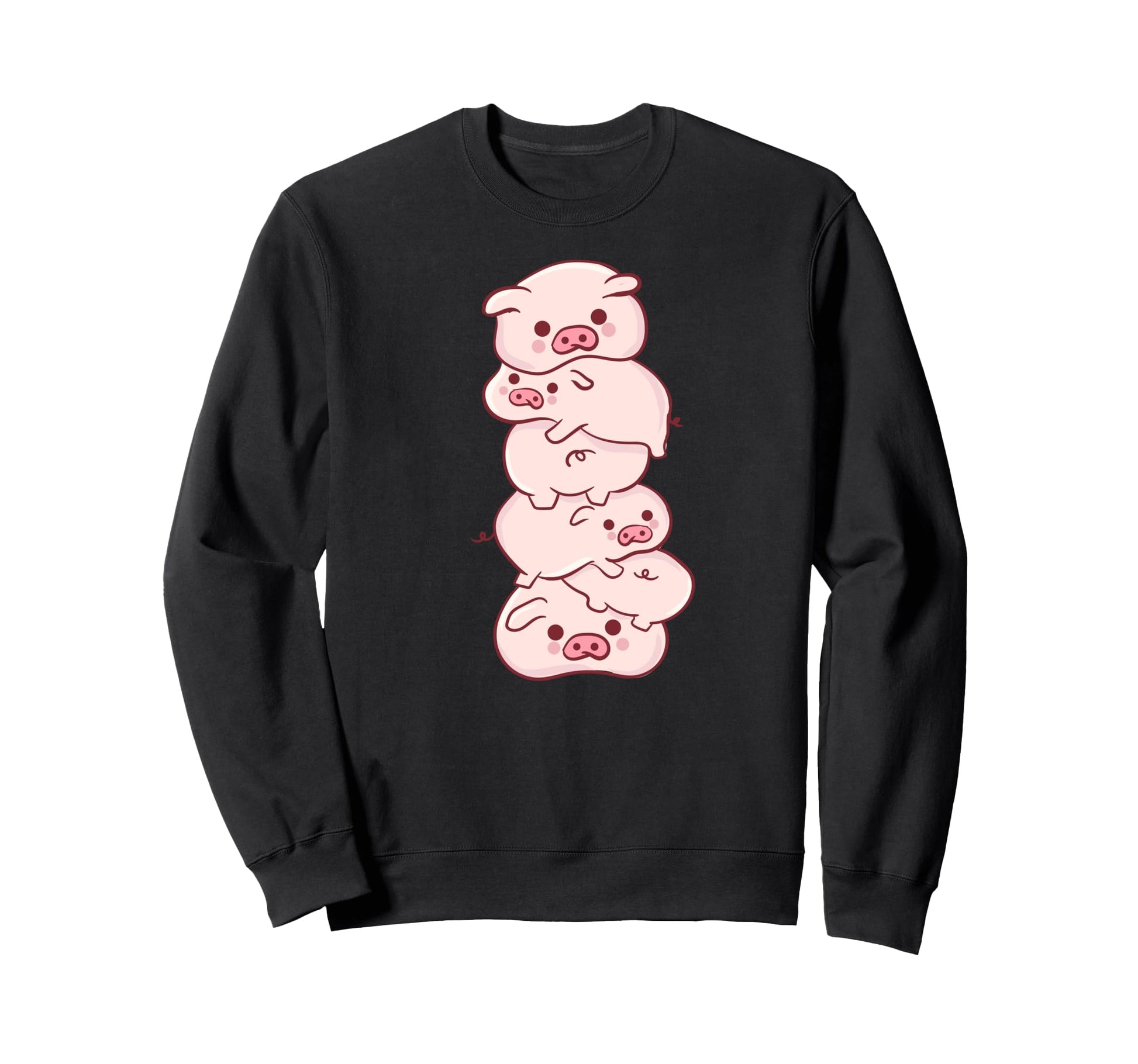 Kawaii Anime Pigs Pile Pig Sweatshirt - Novelty Apparel Men Women - T-Shirt, Sweatshirt, Hoodie