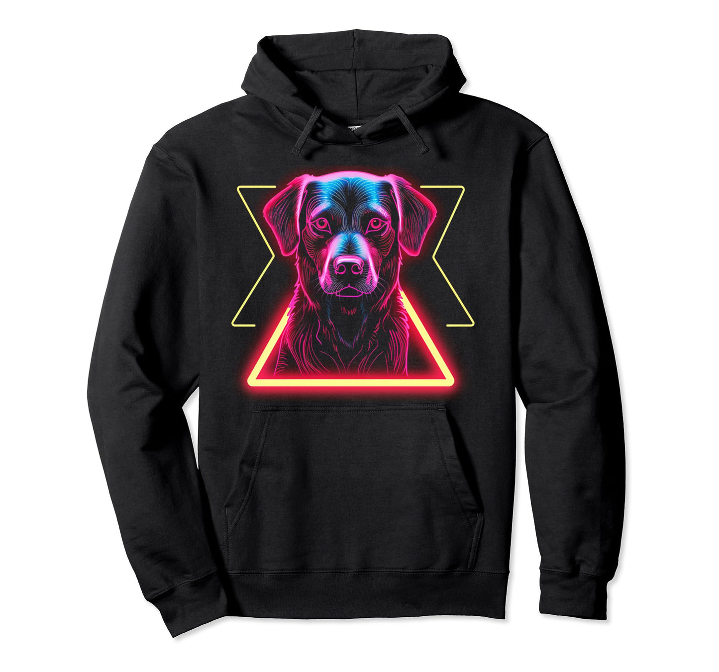 Labrador Retriever Vaporwave Retrowave Hoodie - Custom Art Print Unisex - T-Shirt, Sweatshirt, Hoodie