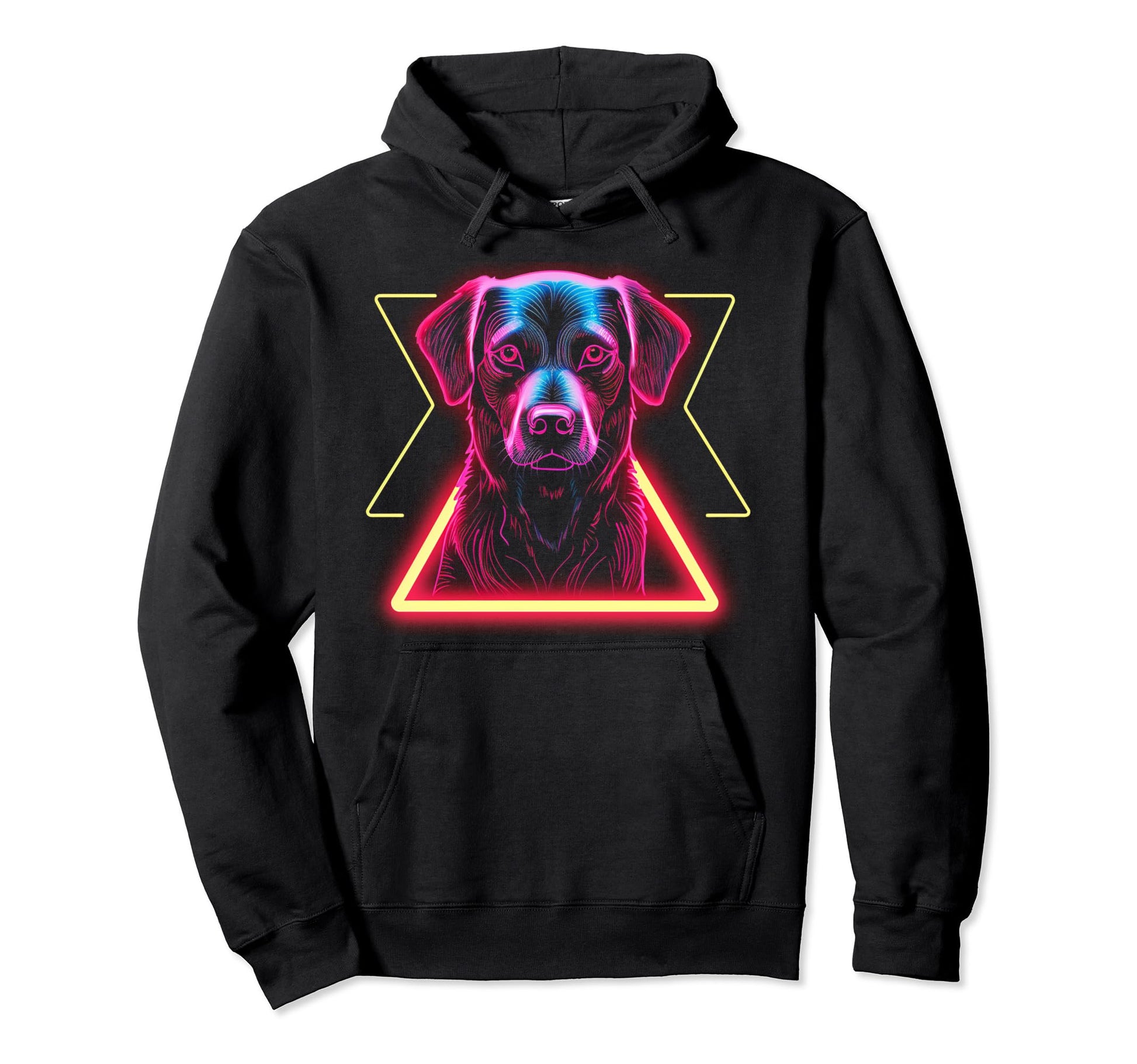 Labrador Retriever Vaporwave Retrowave Hoodie - Custom Art Print Unisex - T-Shirt, Sweatshirt, Hoodie