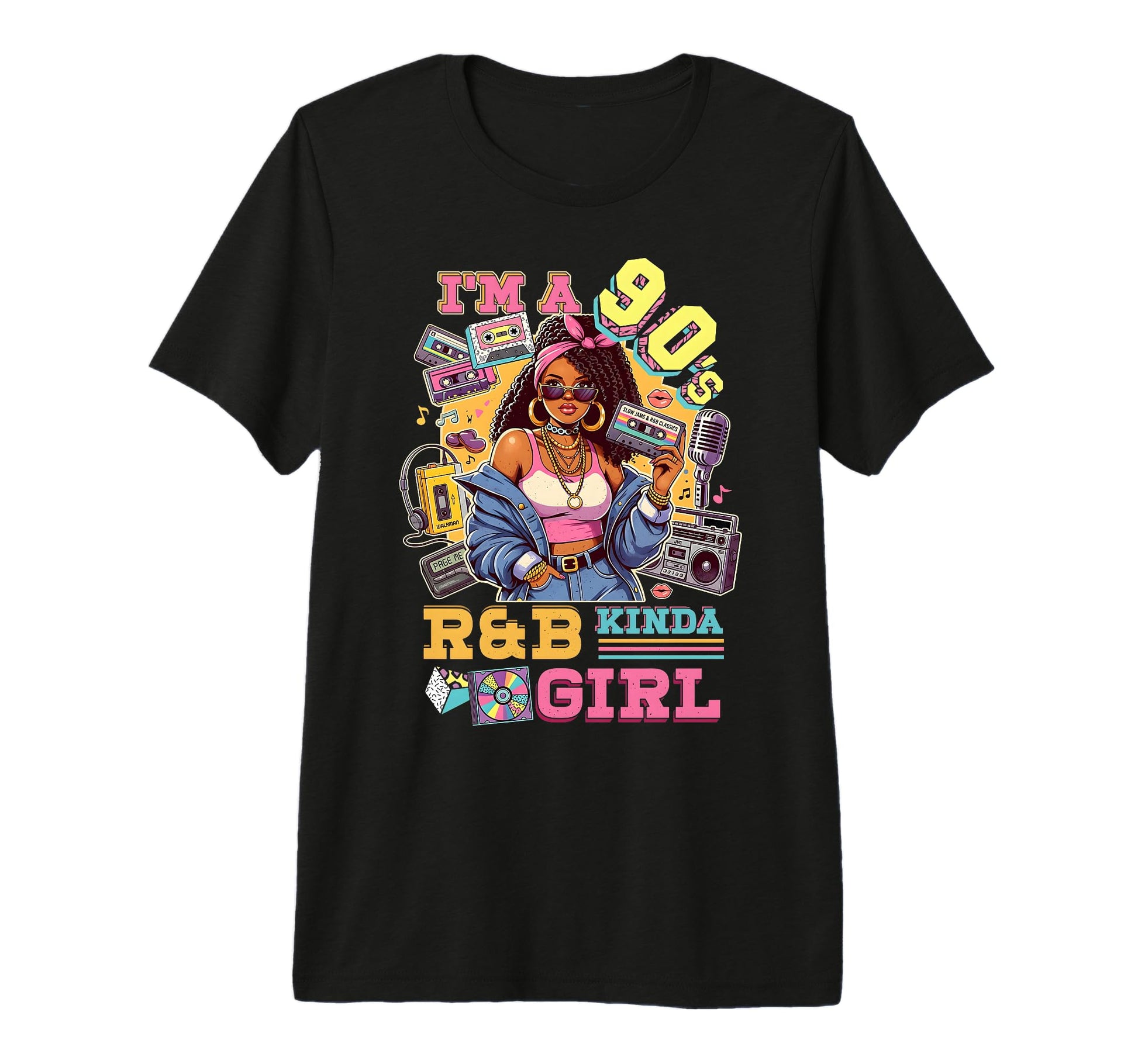 90S Rnb Kinda Boombox Nostalgia T-Shirt - Fun Novelty Design for Adults - T-Shirt, Sweatshirt, Hoodie