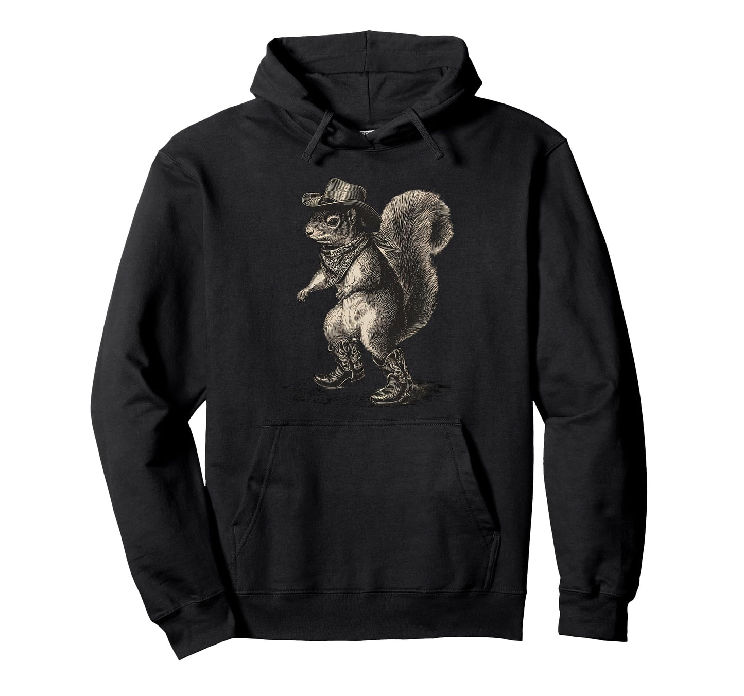 Country Cowboy Squirrel Rodeo Hoodie - Casual Everyday Wear for Adults - T-Shirt, Sweatshirt, Hoodie