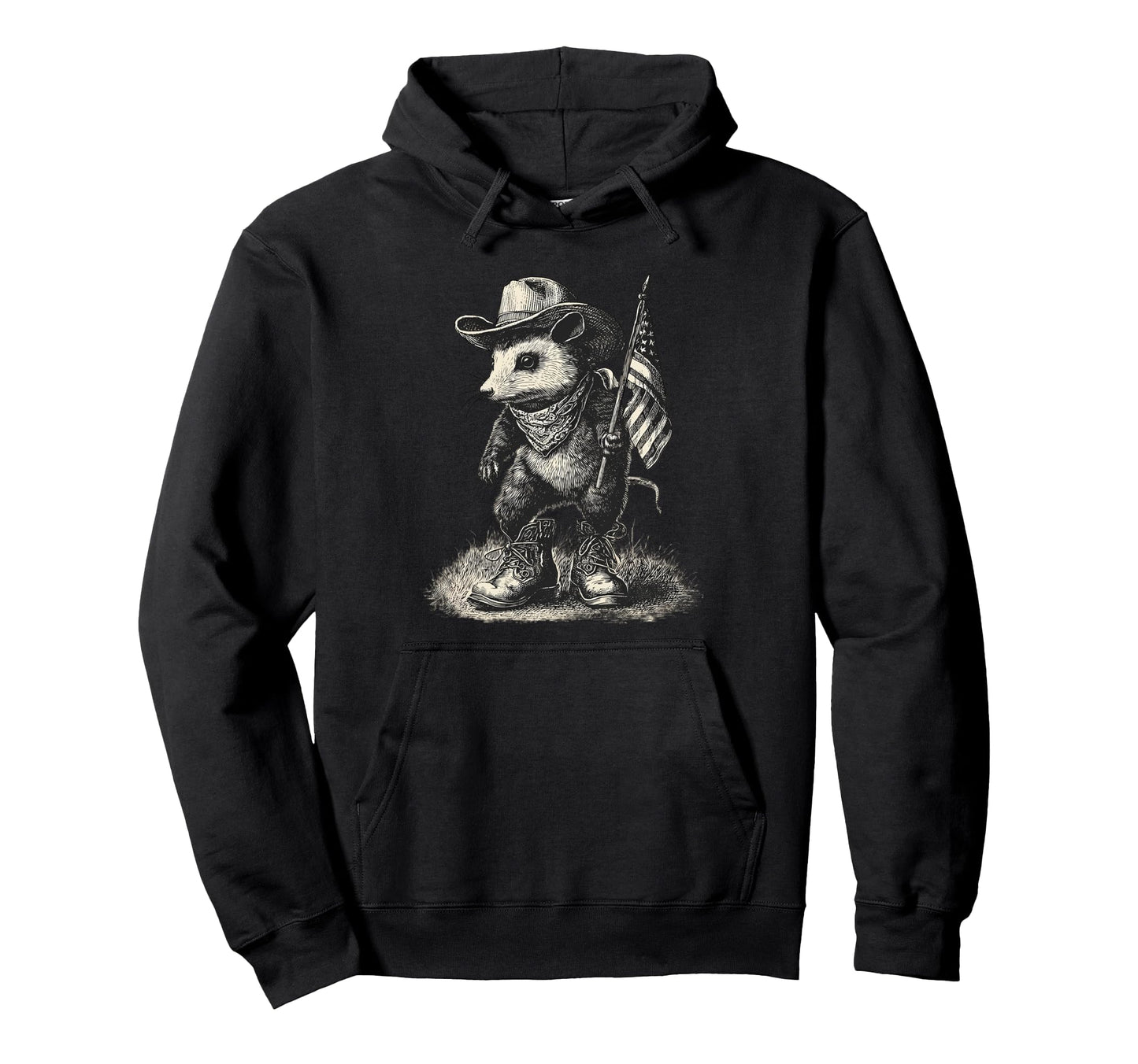 Country Cowboy Opossum Rodeo Cowgirl Hoodie - Novelty Apparel Men Women - T-Shirt, Sweatshirt, Hoodie