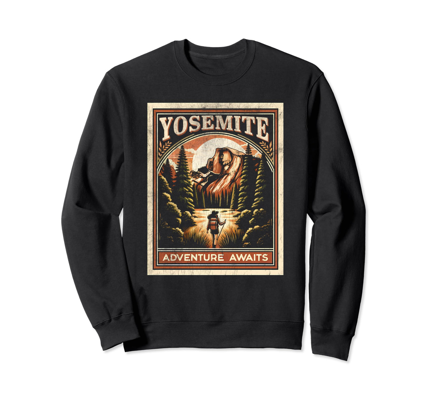Yosemite National Park Adventure Sweatshirt - Custom Art Print for Adults - T-Shirt, Sweatshirt, Hoodie