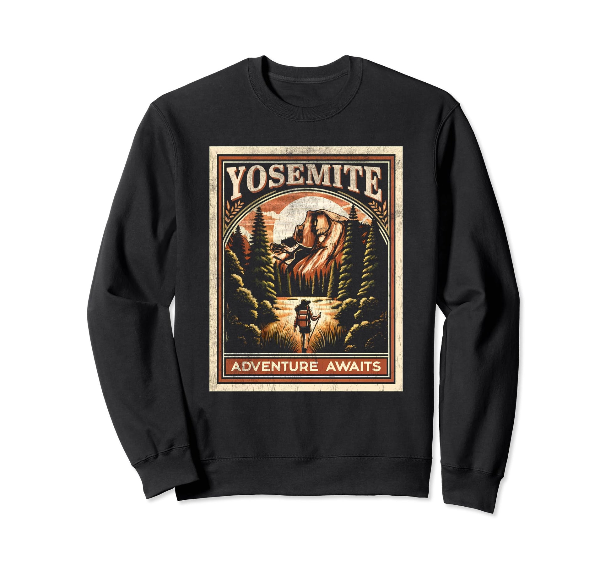 Yosemite National Park Adventure Sweatshirt - Custom Art Print for Adults - T-Shirt, Sweatshirt, Hoodie