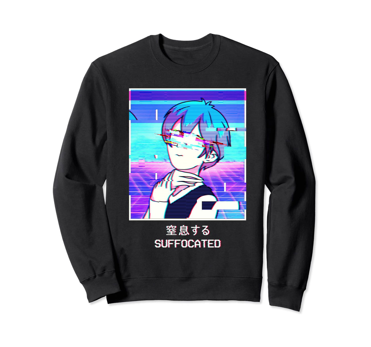 Emo Anime Japanese Vaporwave Sweatshirt - Unique Graphic Men Women - T-Shirt, Sweatshirt, Hoodie