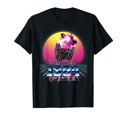 1984 Year Rat 80S Chinese Zodiac T-Shirt - Trendy Graphic Men Women - T-Shirt, Sweatshirt, Hoodie