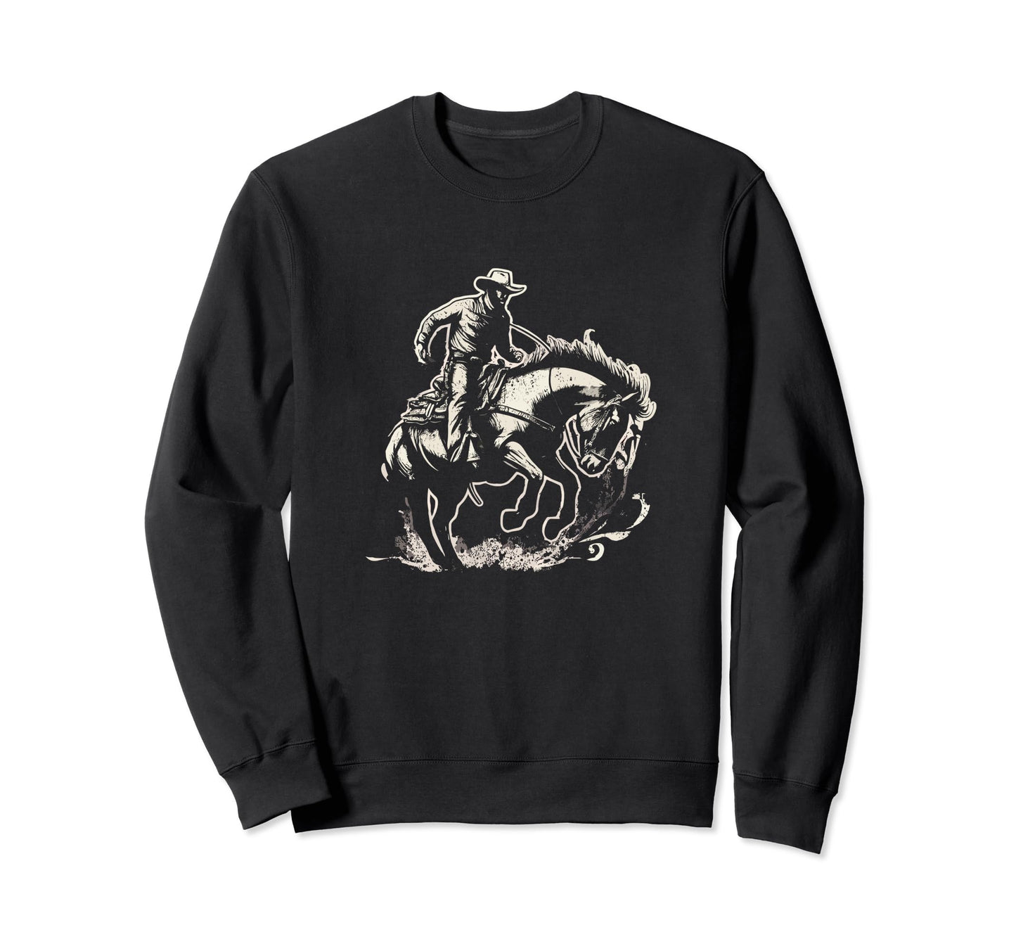 Western Horse Ranch Horse Riding Sweatshirt - Minimalist Print for Adults - T-Shirt, Sweatshirt, Hoodie