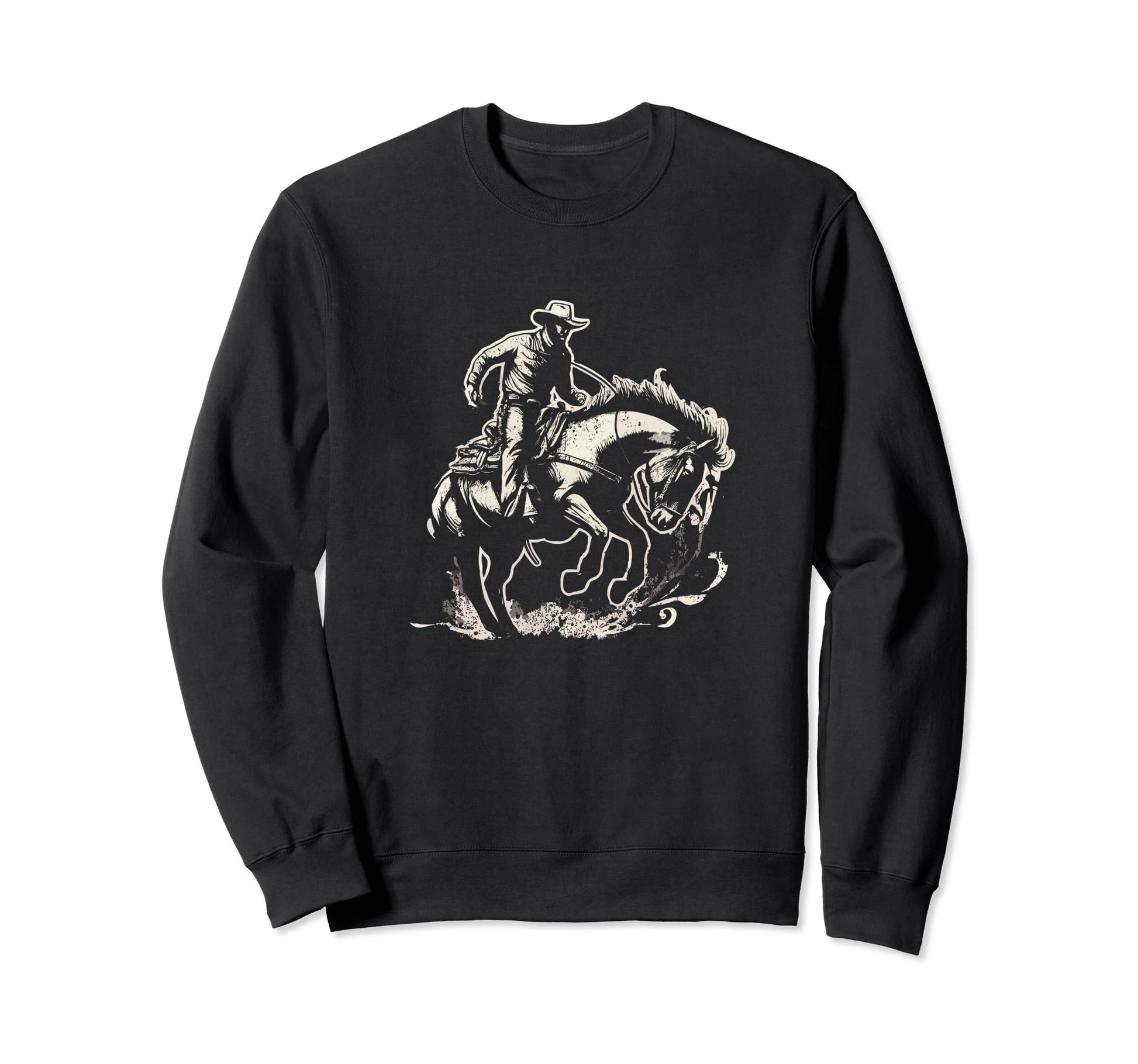 Western Horse Ranch Horse Riding Sweatshirt - Minimalist Print for Adults - T-Shirt, Sweatshirt, Hoodie