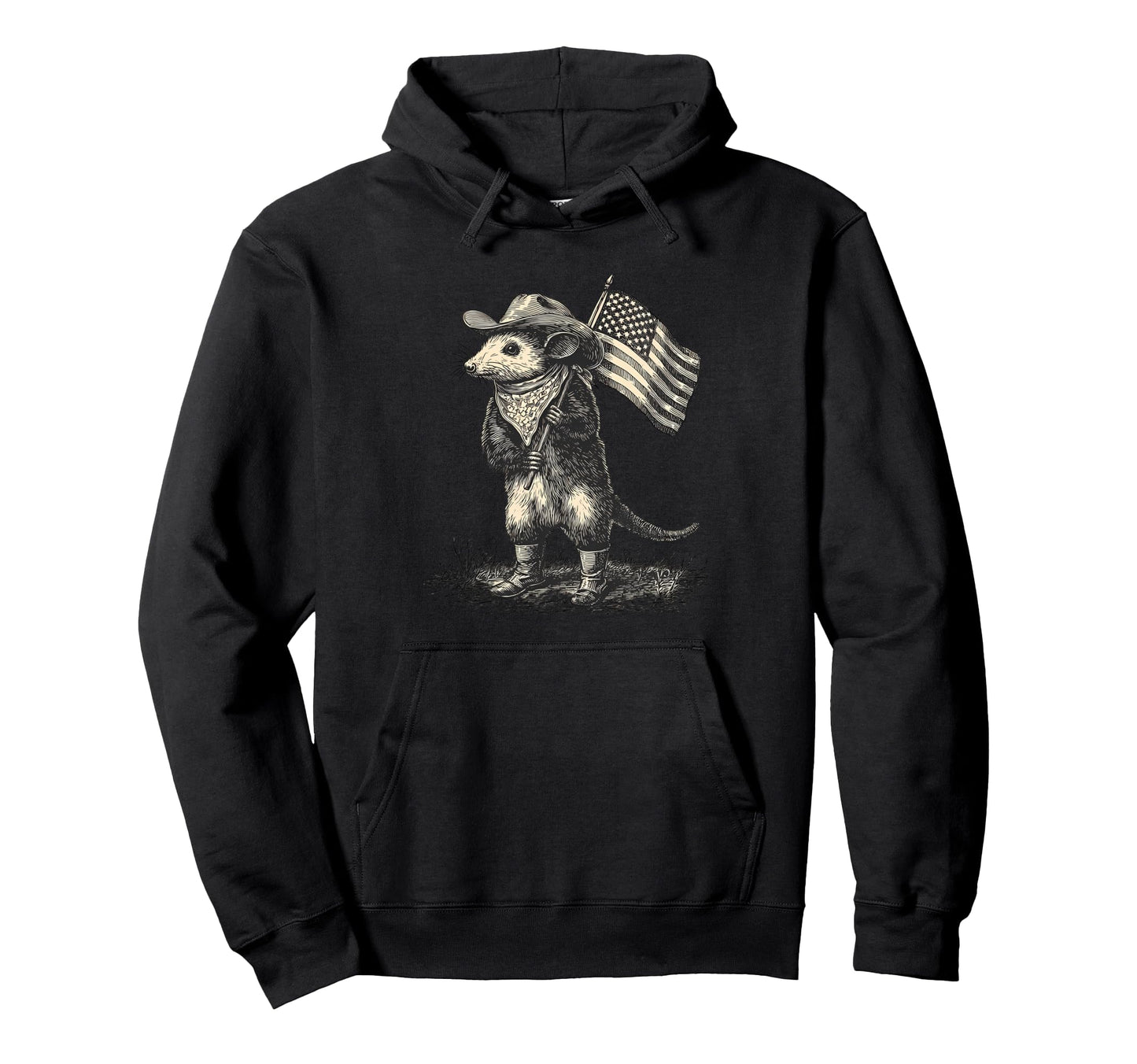 Opossum Cowboy Rodeo Cowgirl Western Hoodie - Fun Novelty Design Unisex - T-Shirt, Sweatshirt, Hoodie