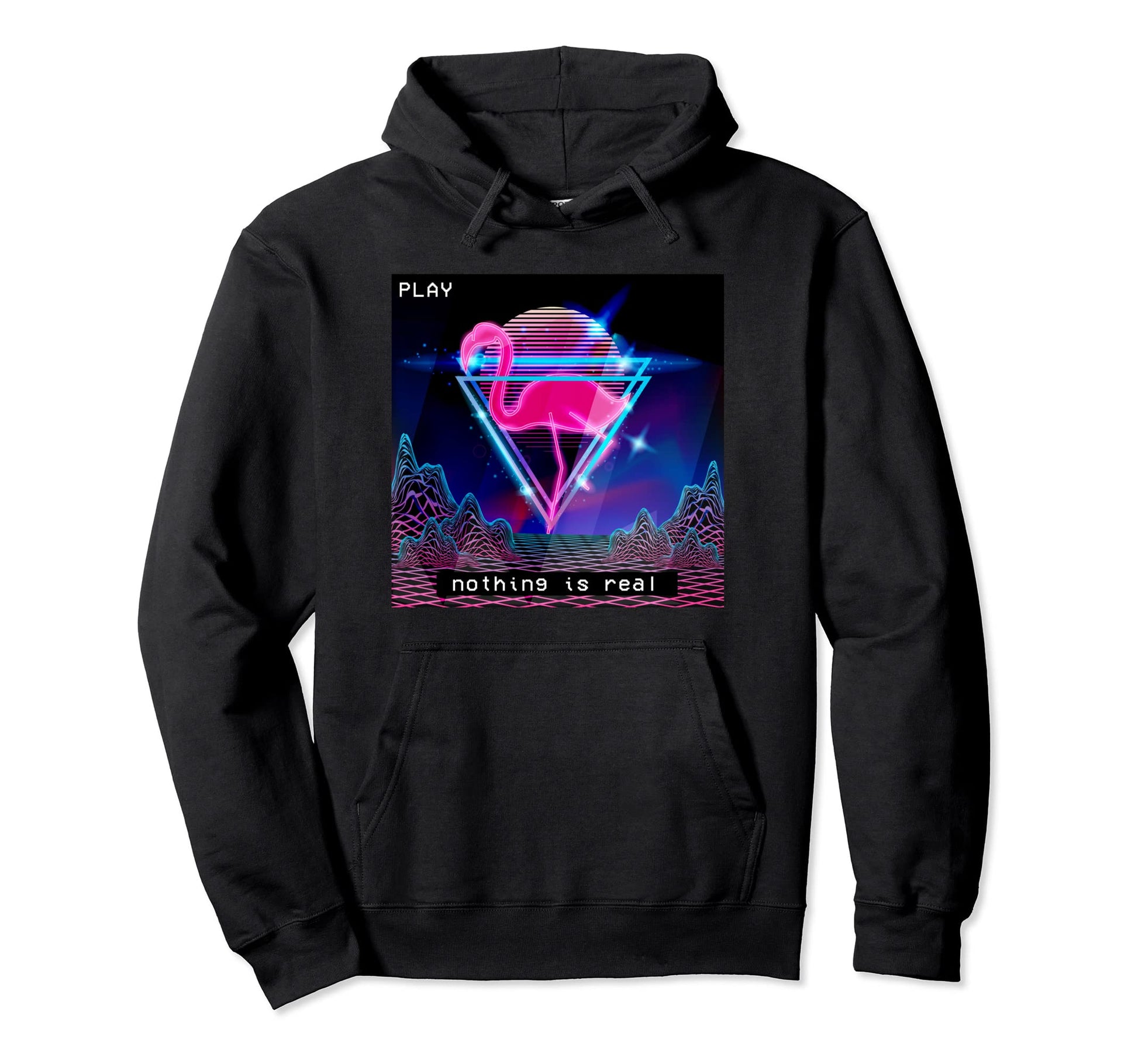Nothing Is Real Vaporwave Aesthetic Hoodie - Aesthetic Graphic for Adults - T-Shirt, Sweatshirt, Hoodie