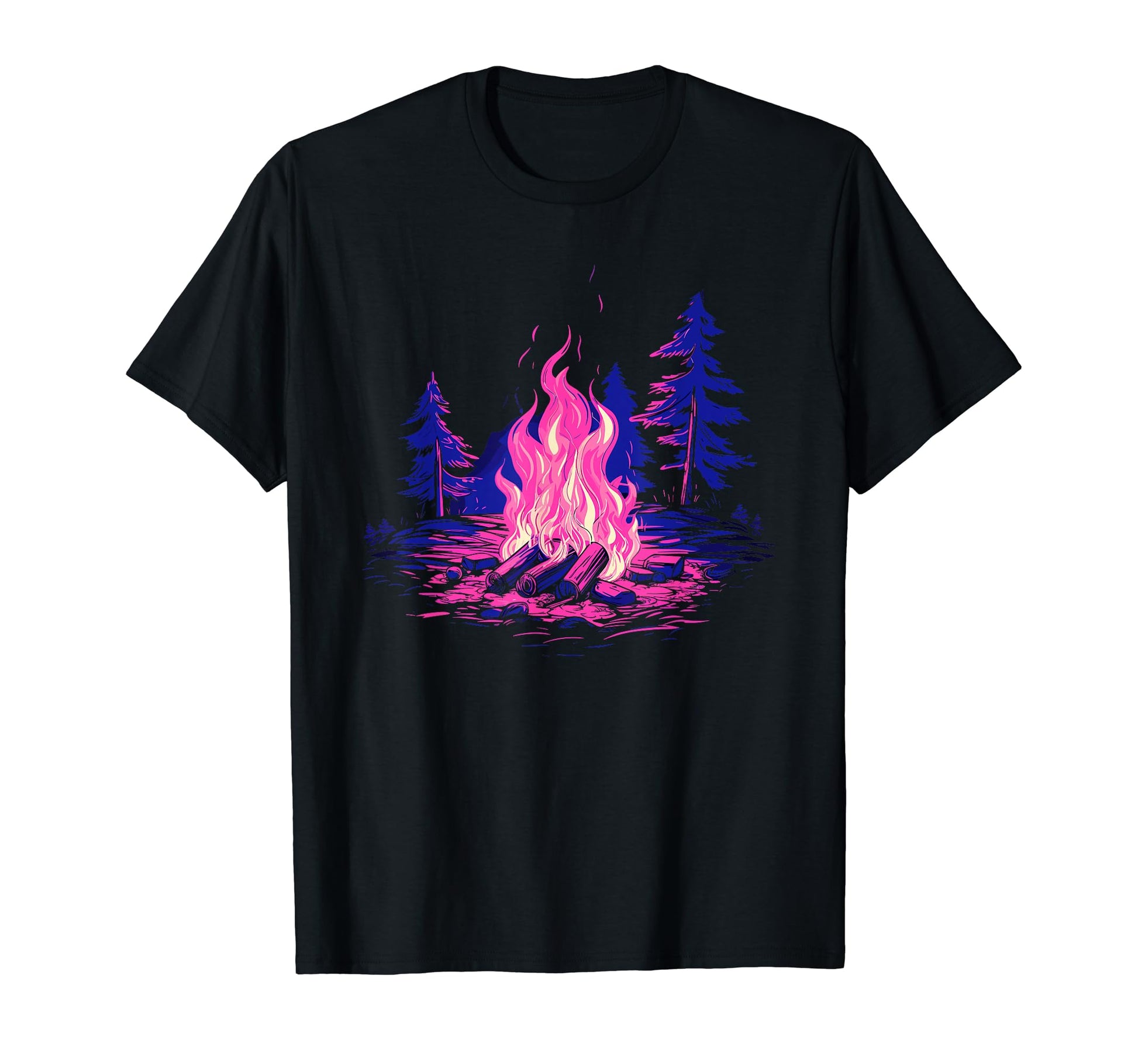 Vaporwave Campfire Indie Aesthetic T-Shirt - Fun Novelty Design Men Women - T-Shirt, Sweatshirt, Hoodie