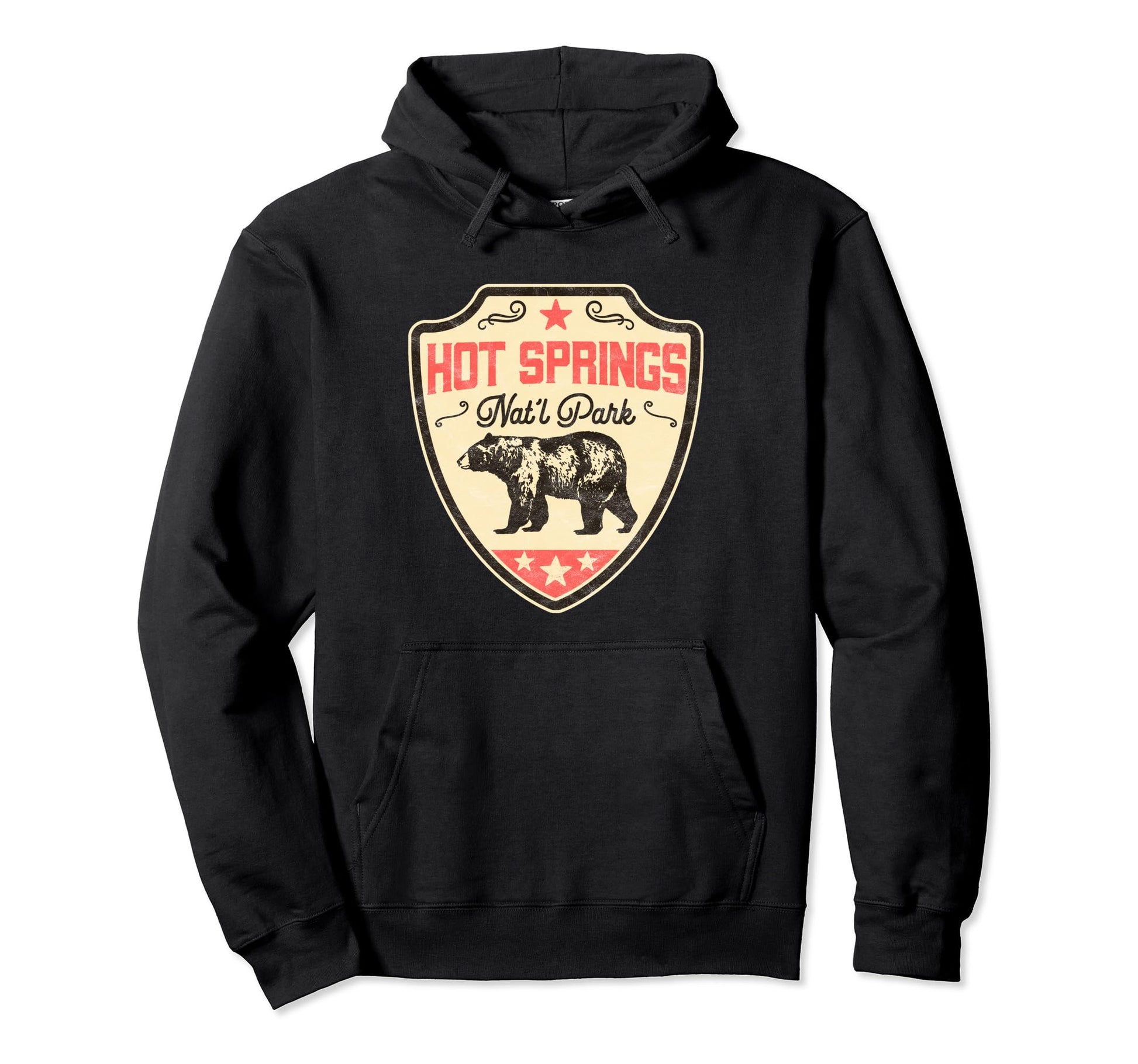 Hot Springs National Park Black Bear Hoodie - Streetwear Style for Adults - T-Shirt, Sweatshirt, Hoodie