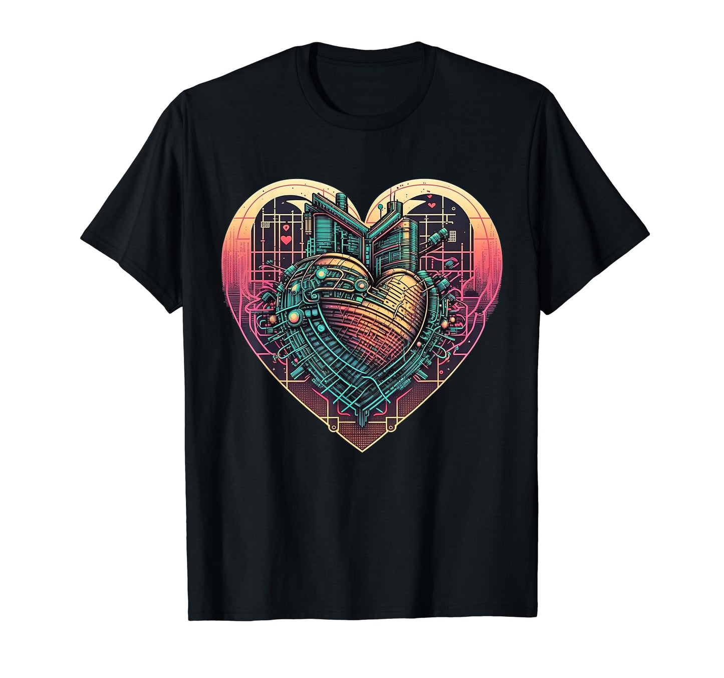 Vaporwave Aesthetic Heart Sculpture T-Shirt - Aesthetic Graphic Men Women - T-Shirt, Sweatshirt, Hoodie