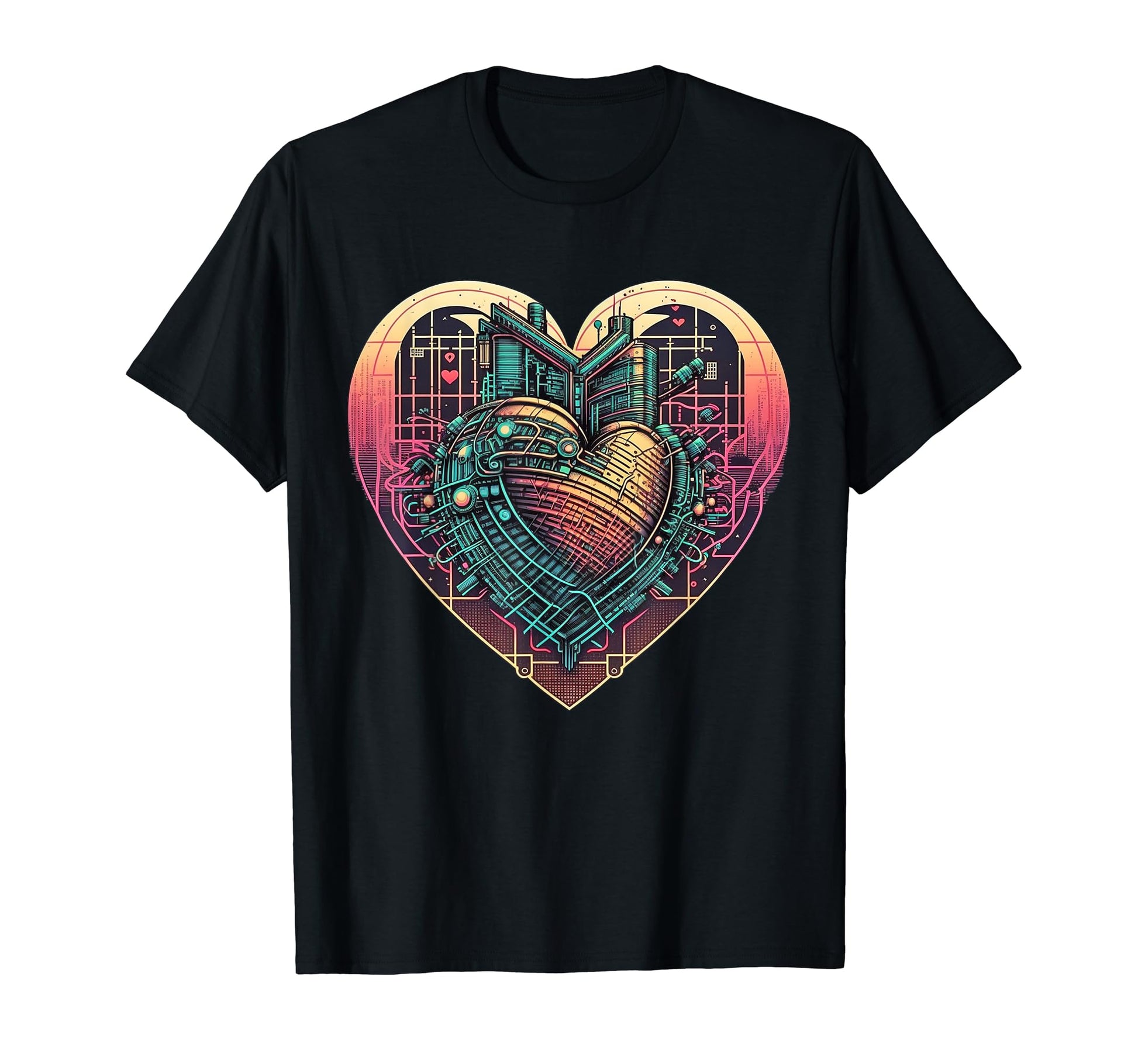 Vaporwave Aesthetic Heart Sculpture T-Shirt - Aesthetic Graphic Men Women - T-Shirt, Sweatshirt, Hoodie
