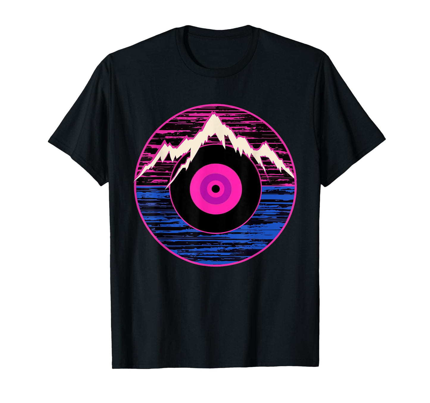 Mountain Vinyl Record Vaporwave Music T-Shirt - Aesthetic Graphic Men Women - T-Shirt, Sweatshirt, Hoodie