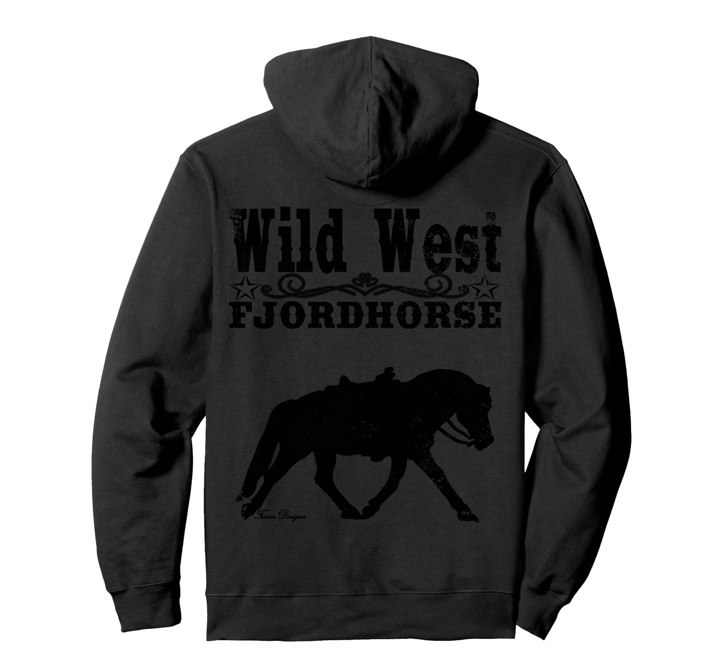 Wild West Fjord Horse Cowboy Western Hoodie - Unique Graphic for Adults - T-Shirt, Sweatshirt, Hoodie