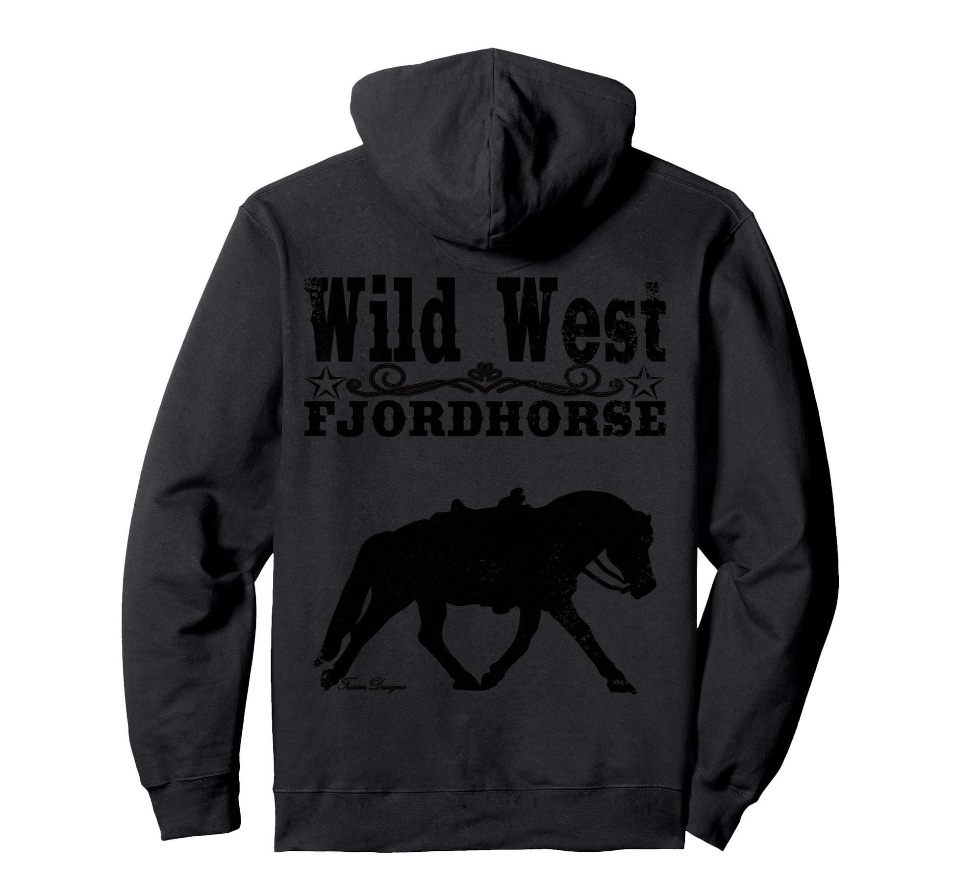 Wild West Fjord Horse Cowboy Western Hoodie - Unique Graphic for Adults - T-Shirt, Sweatshirt, Hoodie