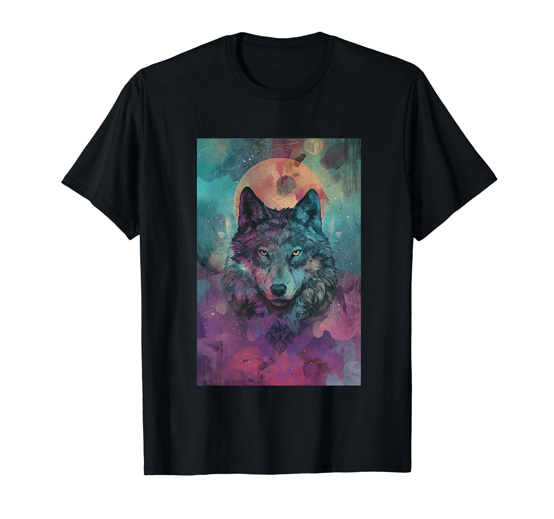 Boho Mystic Wolf Art T-Shirt - Streetwear Style for Adults - T-Shirt, Sweatshirt, Hoodie