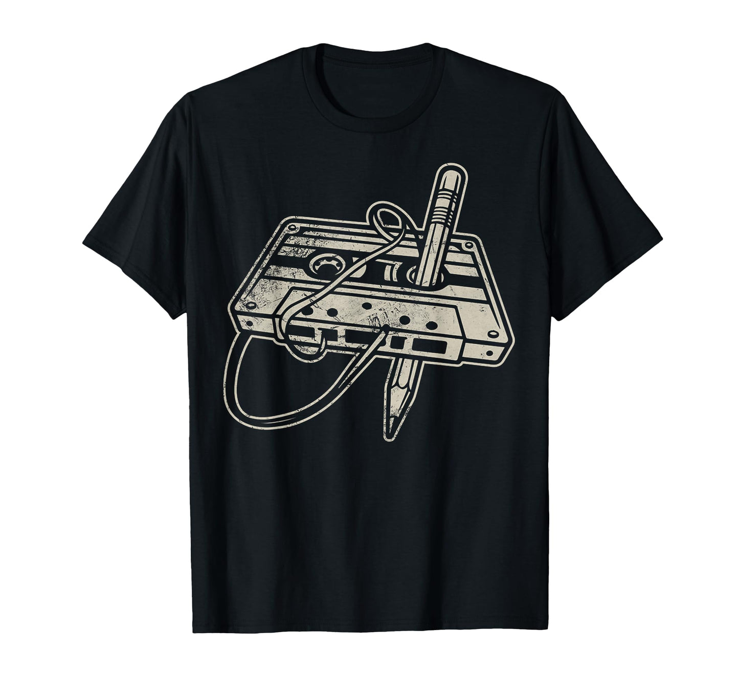 Cassette Tape Pencil Rewind 80S T-Shirt - Aesthetic Graphic Men Women - T-Shirt, Sweatshirt, Hoodie