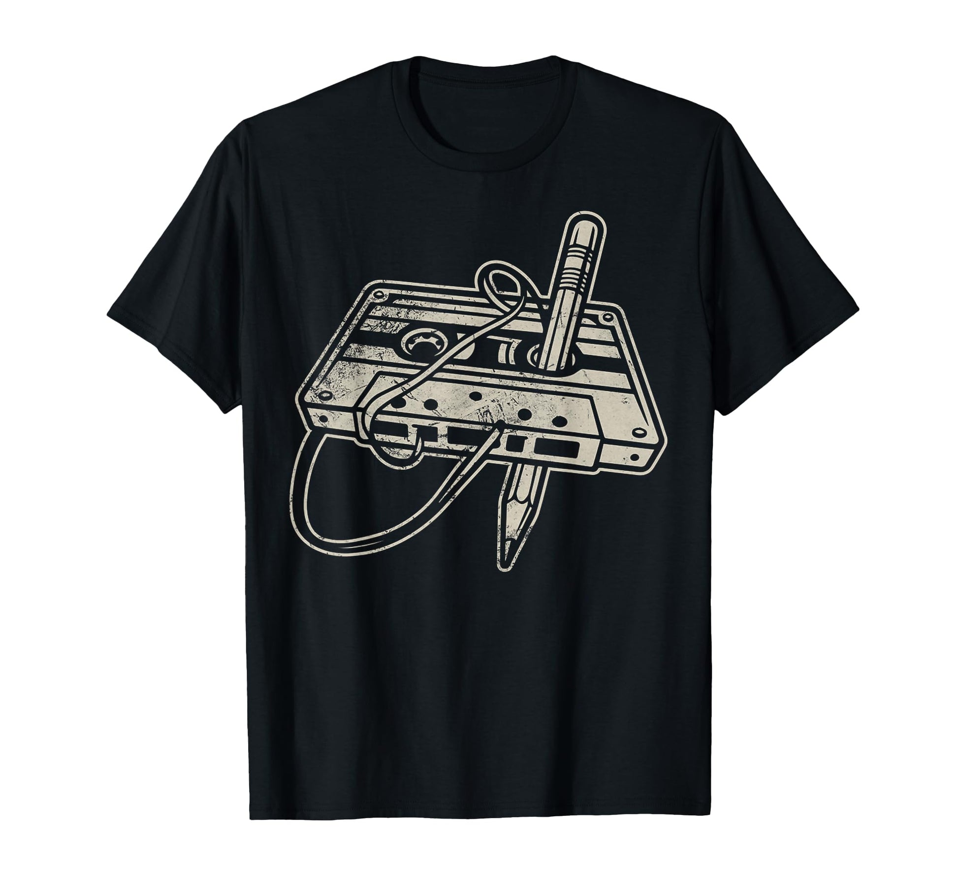 Cassette Tape Pencil Rewind 80S T-Shirt - Aesthetic Graphic Men Women - T-Shirt, Sweatshirt, Hoodie