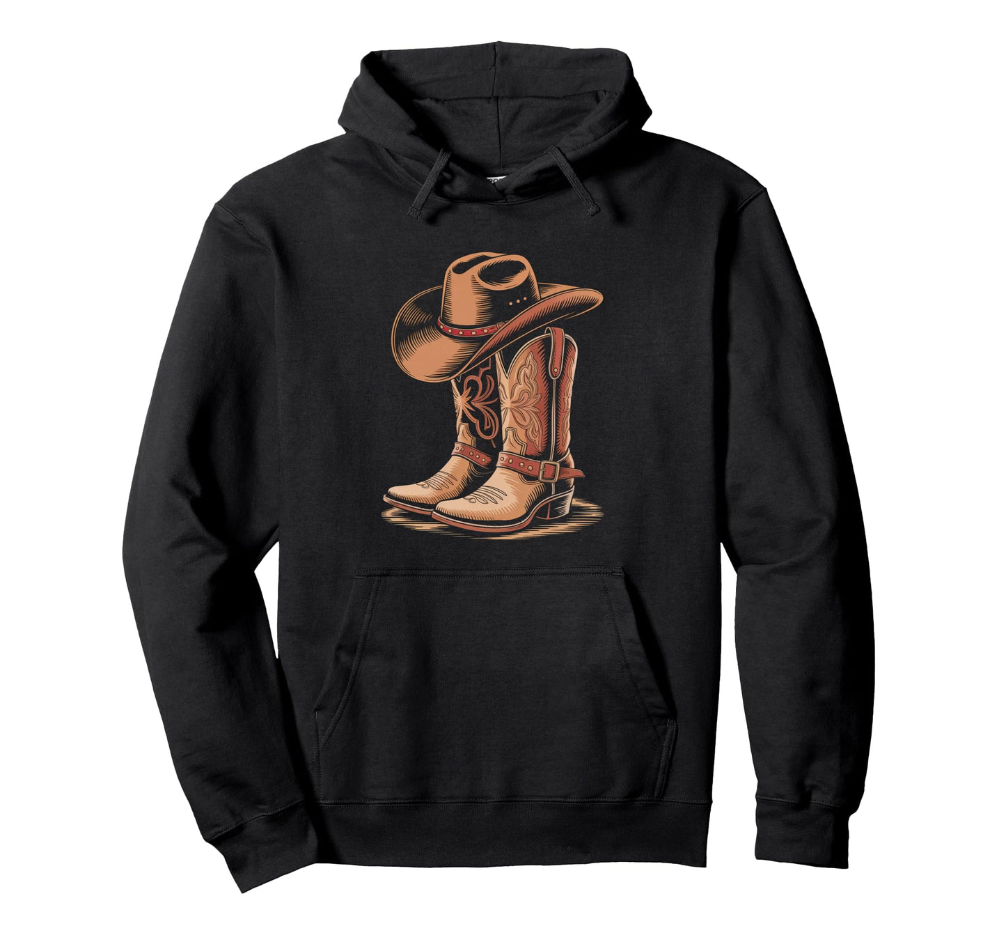 Cowboy Boots Western Country Cowgirl Hoodie - Aesthetic Graphic for Adults - T-Shirt, Sweatshirt, Hoodie