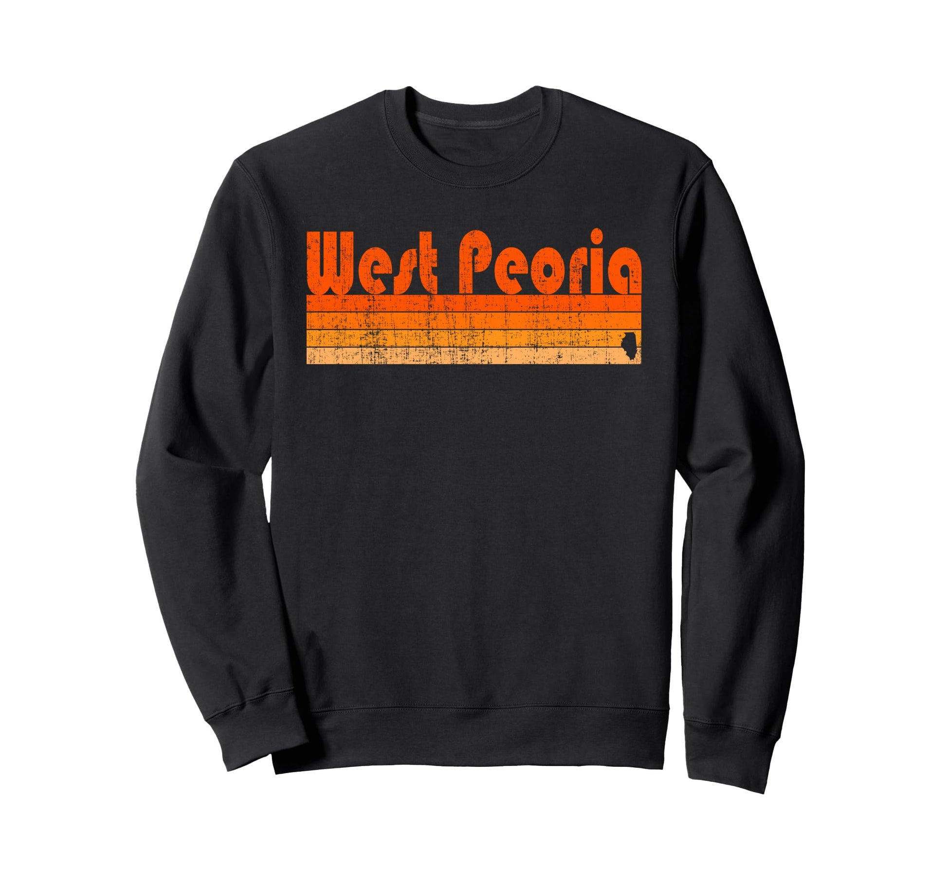 West Peoria Illinois 80S Sweatshirt - Custom Art Print Men Women - T-Shirt, Sweatshirt, Hoodie