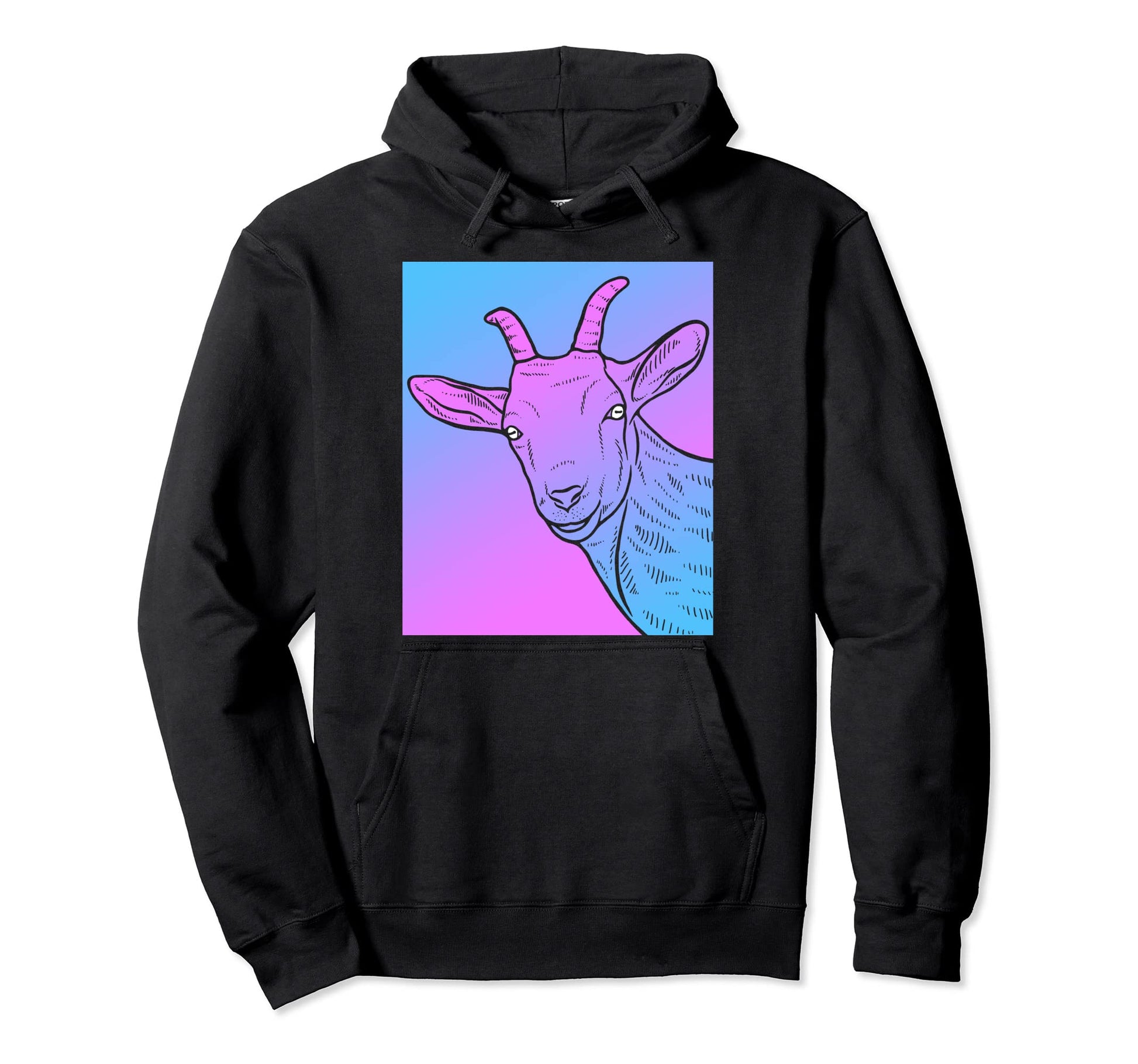 Vaporwave Goat Aesthetic Pastel Goth Goat Hoodie - Aesthetic Graphic Unisex - T-Shirt, Sweatshirt, Hoodie