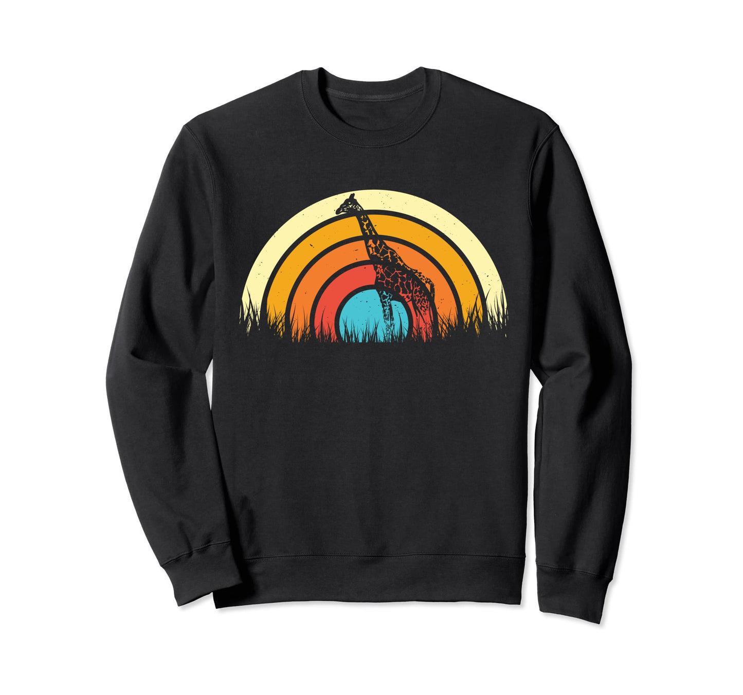 Rainbow Giraffe Giraffe Lover Sweatshirt - Custom Art Print Men Women - T-Shirt, Sweatshirt, Hoodie